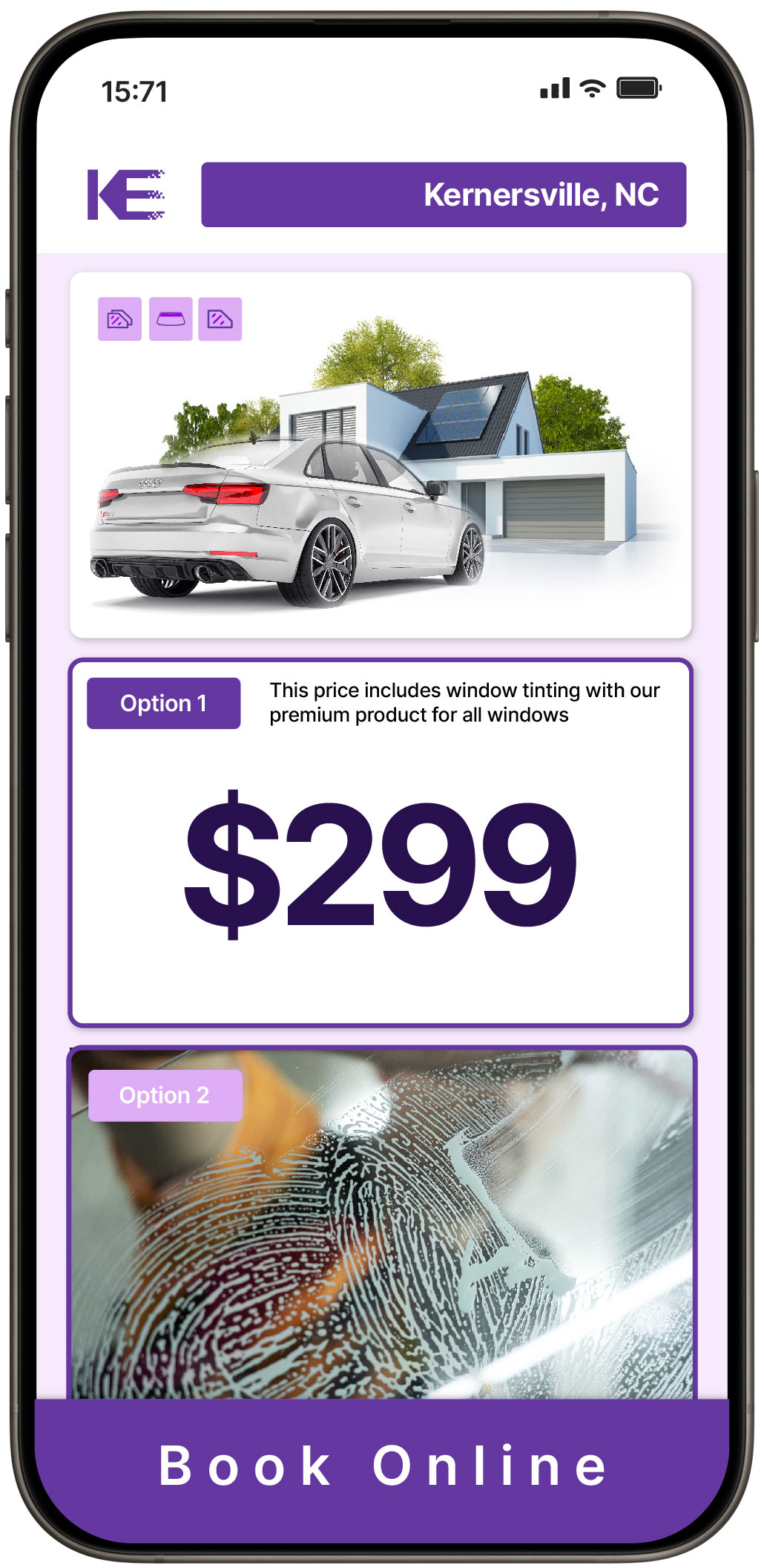 View Competitive Tesla Window Tinting Rates in Wake Forest, North Carolina