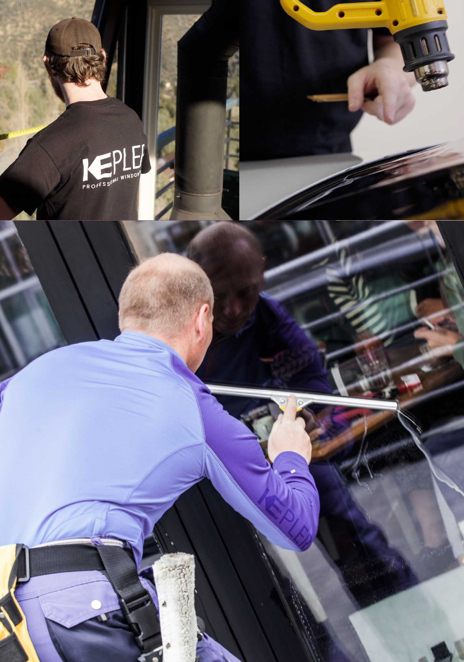 Kepler Professional Applying Anti-Graffiti Window Film to a Gulfport Shop Front