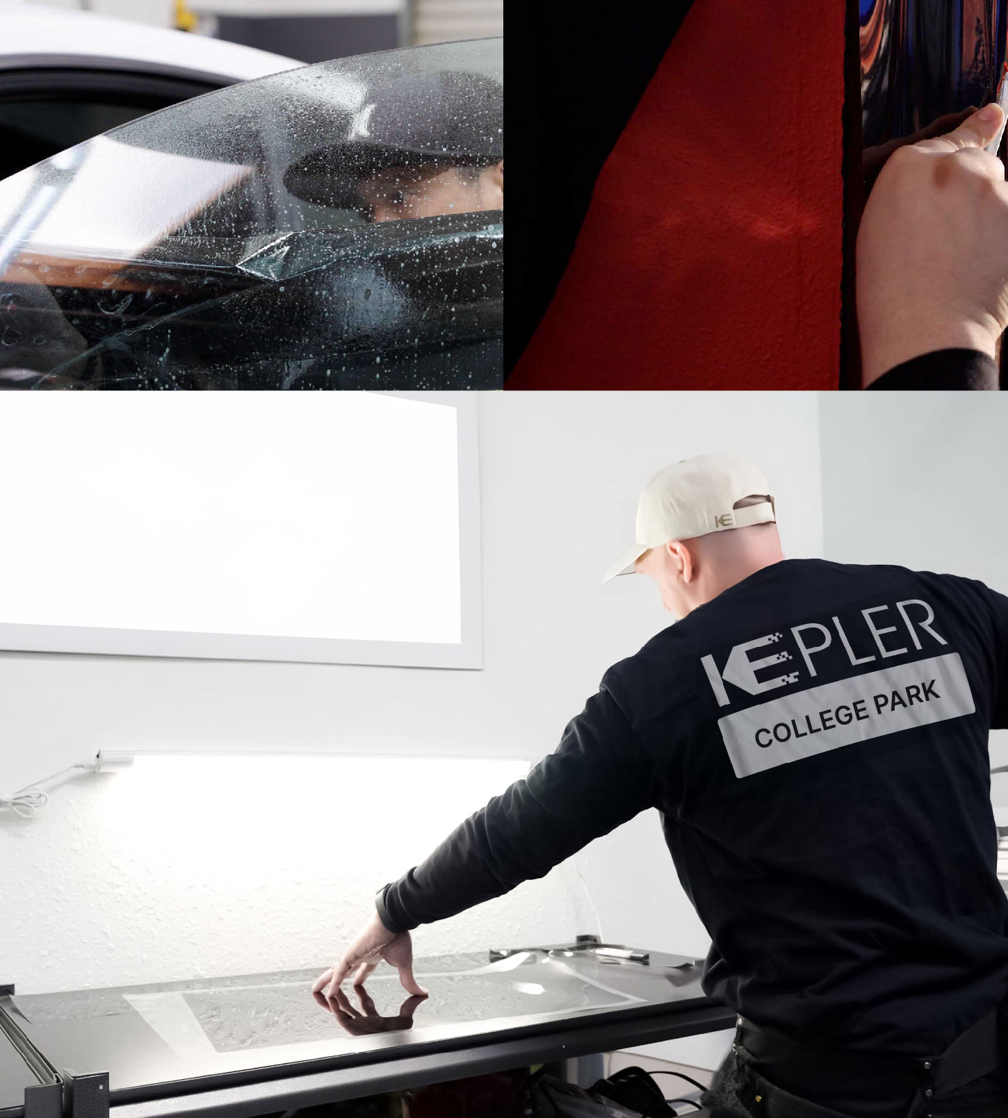Window Tinting Specialist Cutting Film in College Park, Maryland