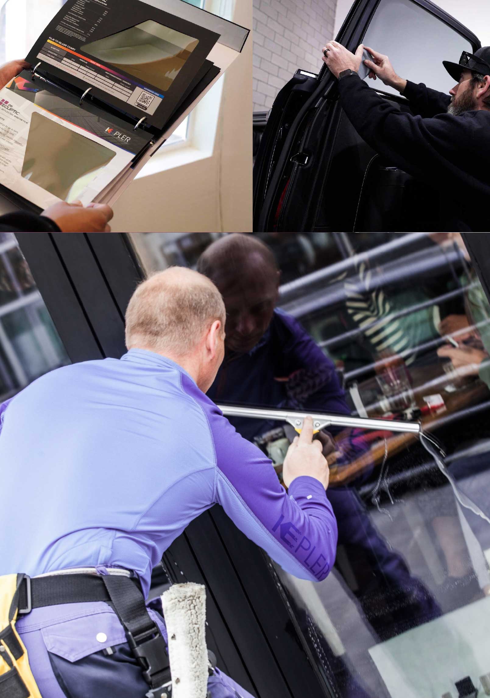 Kepler Expert Applying Anti-Graffiti Window Film to a Streetsboro Shop Front
