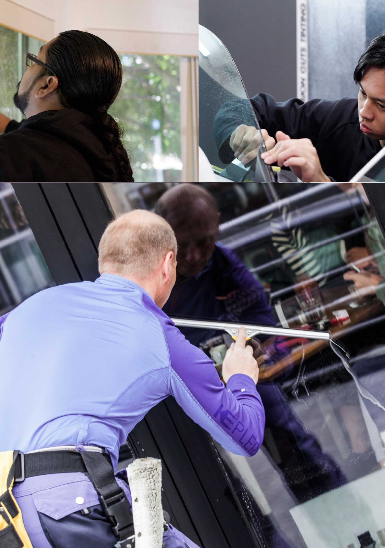 Kepler Expert Applying Anti-Graffiti Window Film to a East Peoria Shop Front