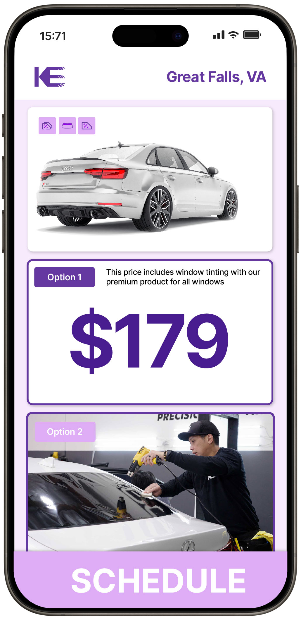 View Affordable Car Window Tinting Prices in Great Falls, Virginia