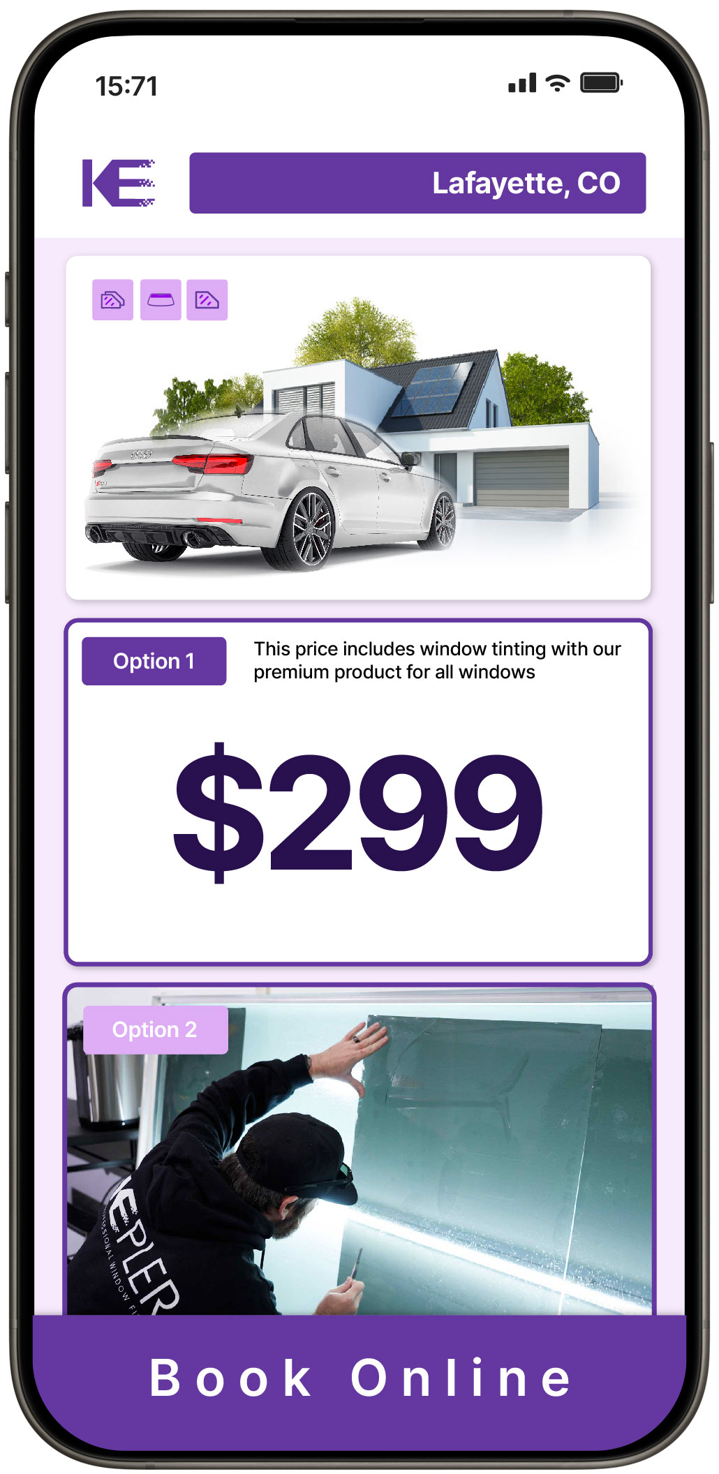 View Competitive Tesla Window Tinting Costs in Thornton, Colorado
