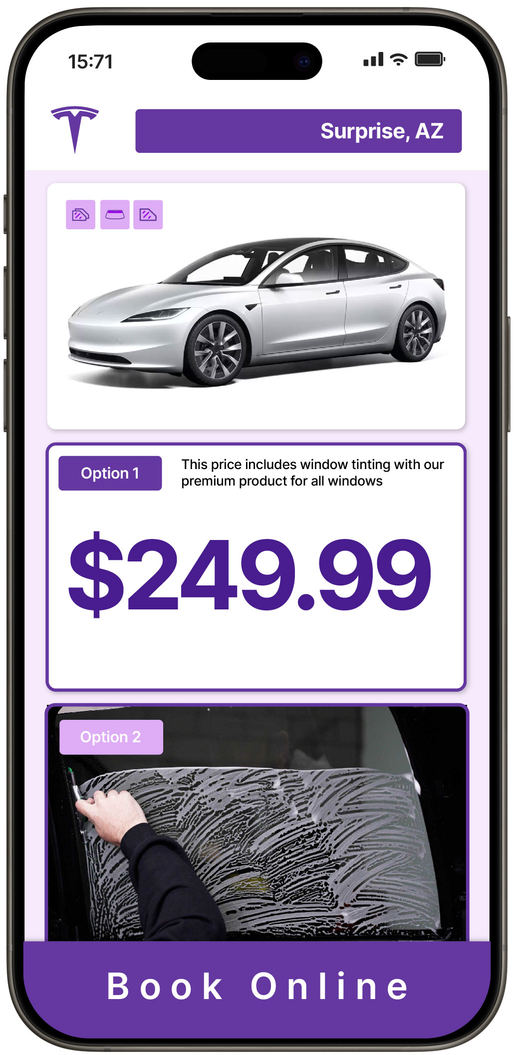 View Reasonable Tesla Window Tinting Prices in Surprise, Arizona