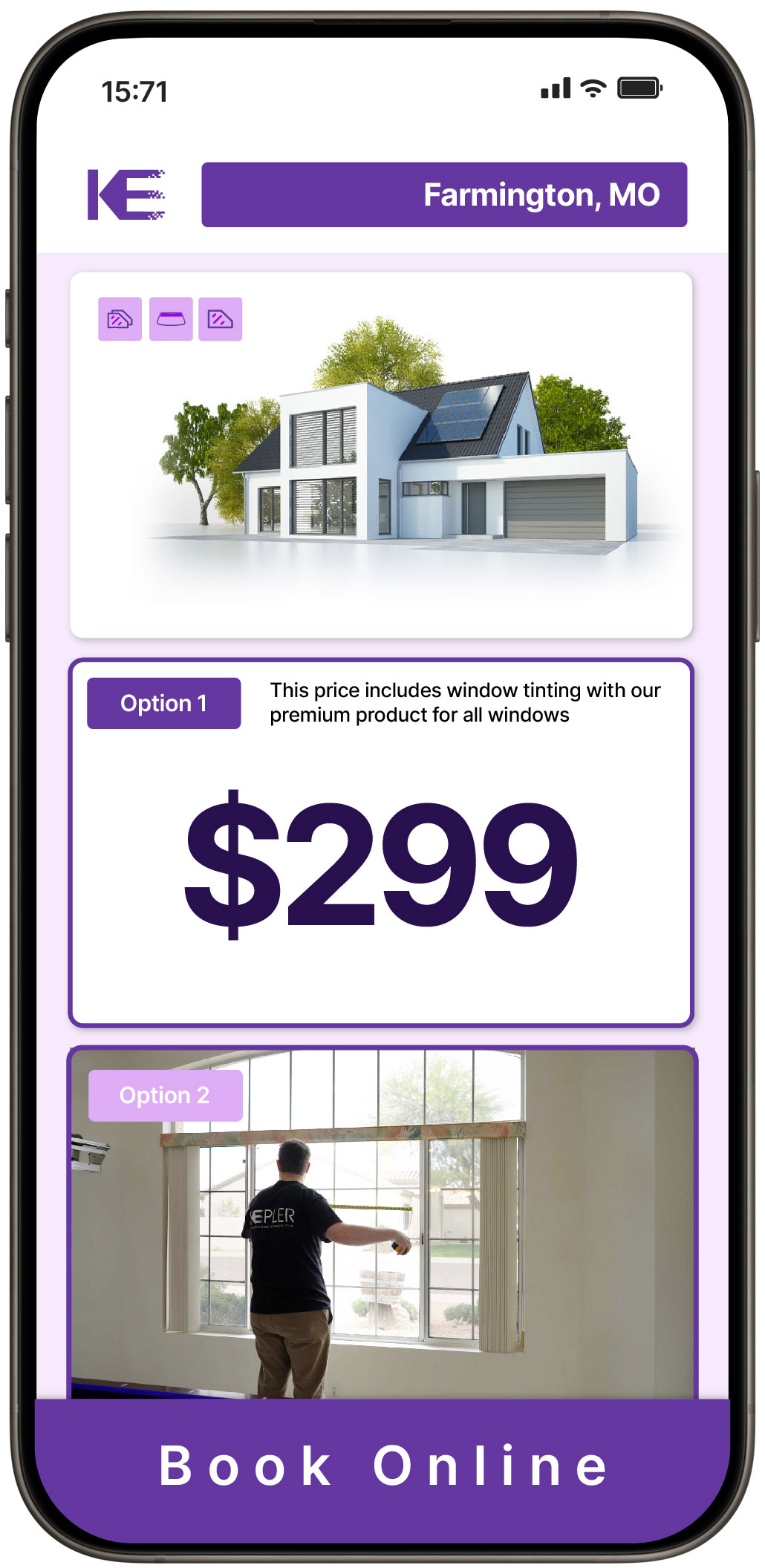View Competitive Home Window Tinting Rates in Farmington, Missouri