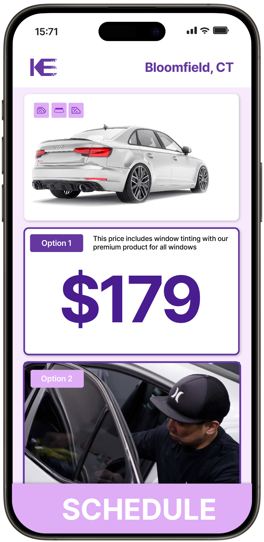 View Competitive Car Window Tinting Prices in Bloomfield, Connecticut