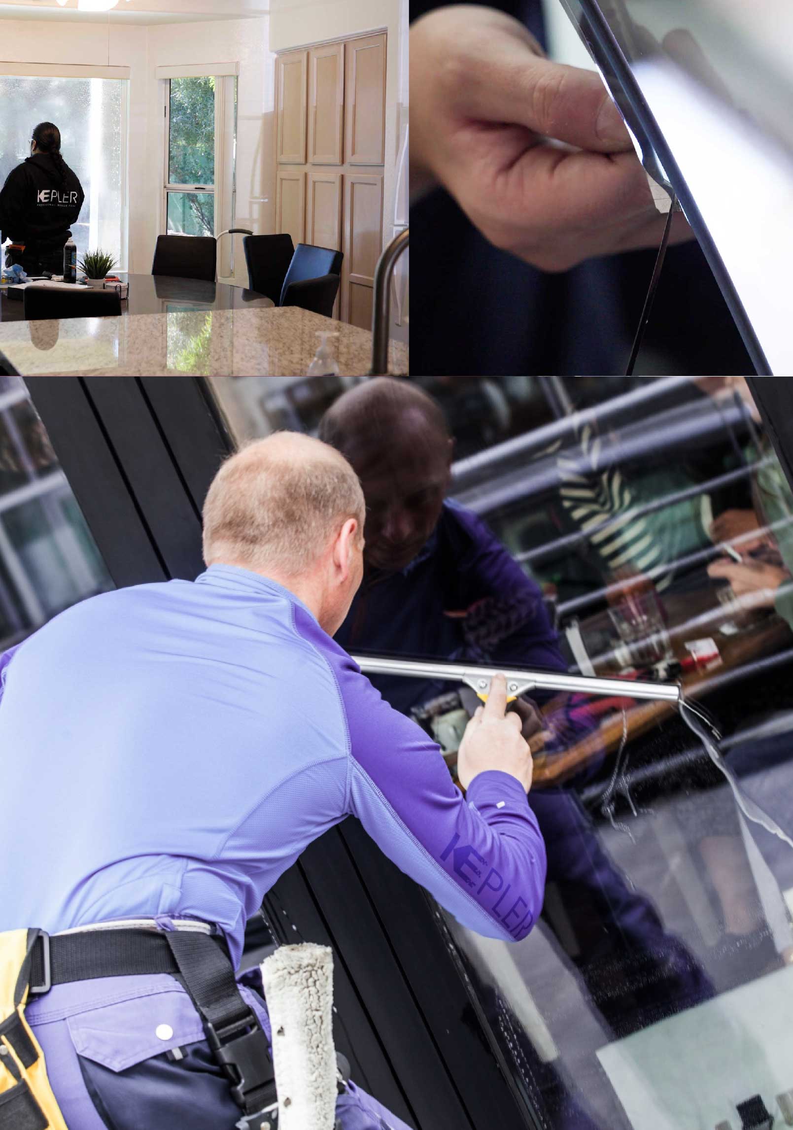 Kepler Professional Applying Anti-Graffiti Window Film to a Kīhei Shop Front