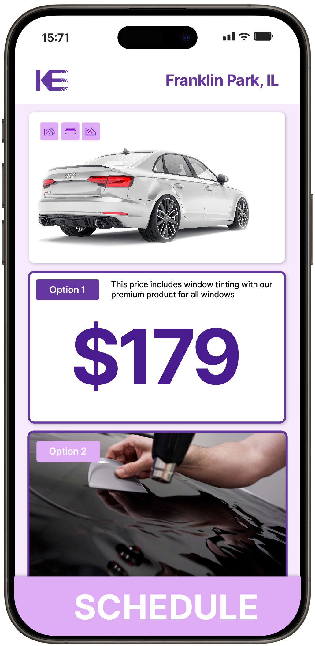 View Affordable Car Window Tinting Prices in Franklin Park, Illinois