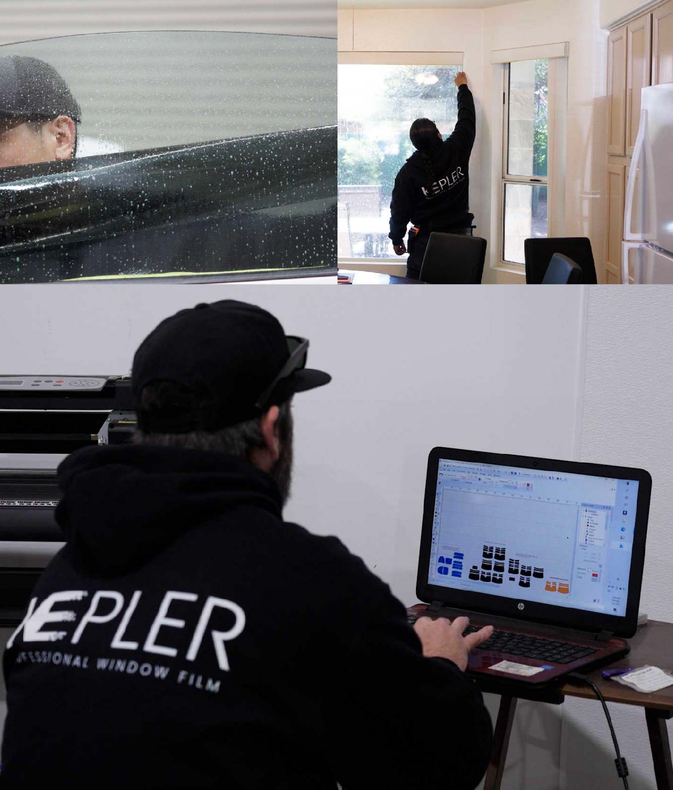 Ceramic Window Tinting Expert Cutting Film in Auburn, New York