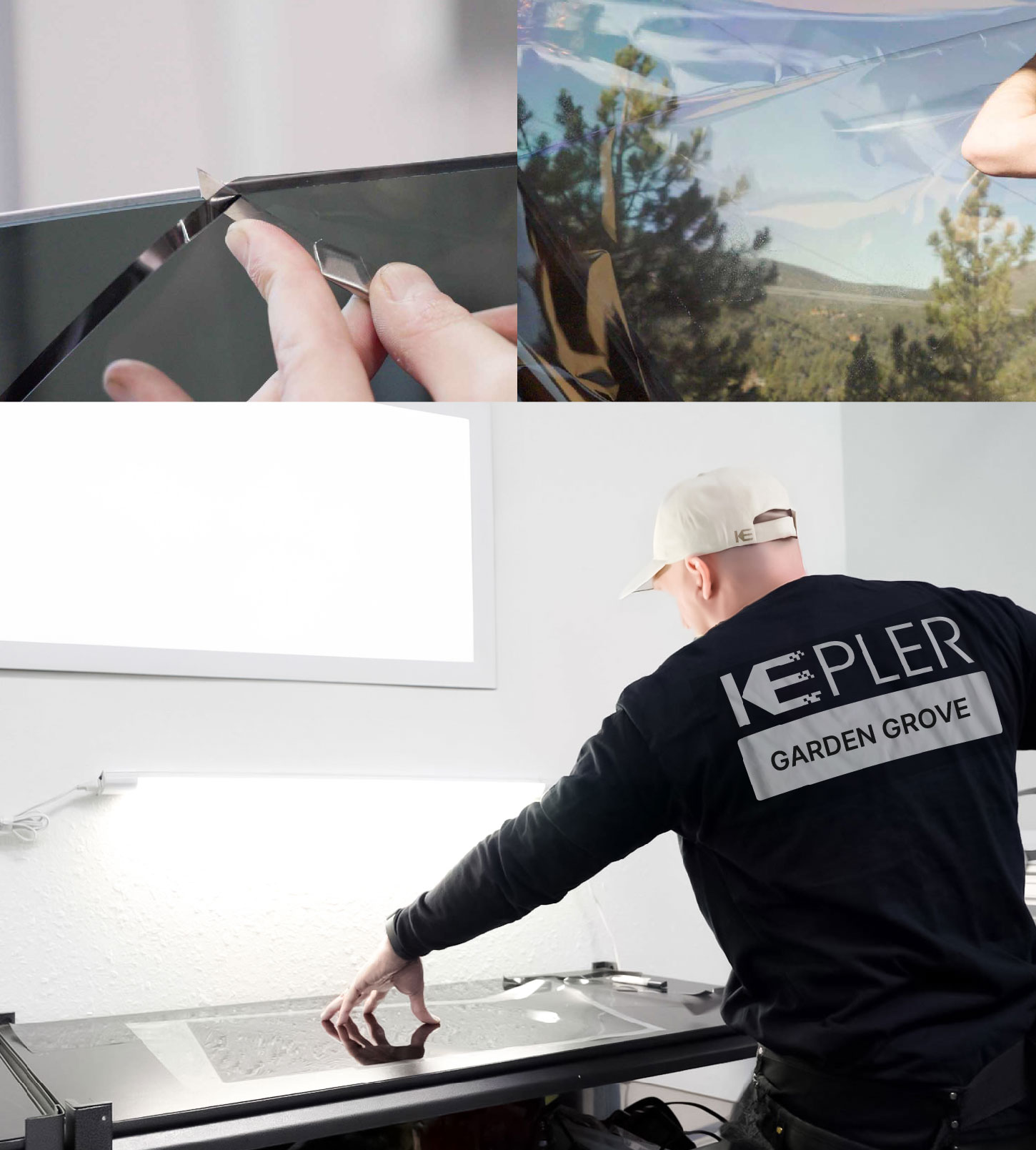 Window Tinting Specialist Cutting Film in Garden Grove, California