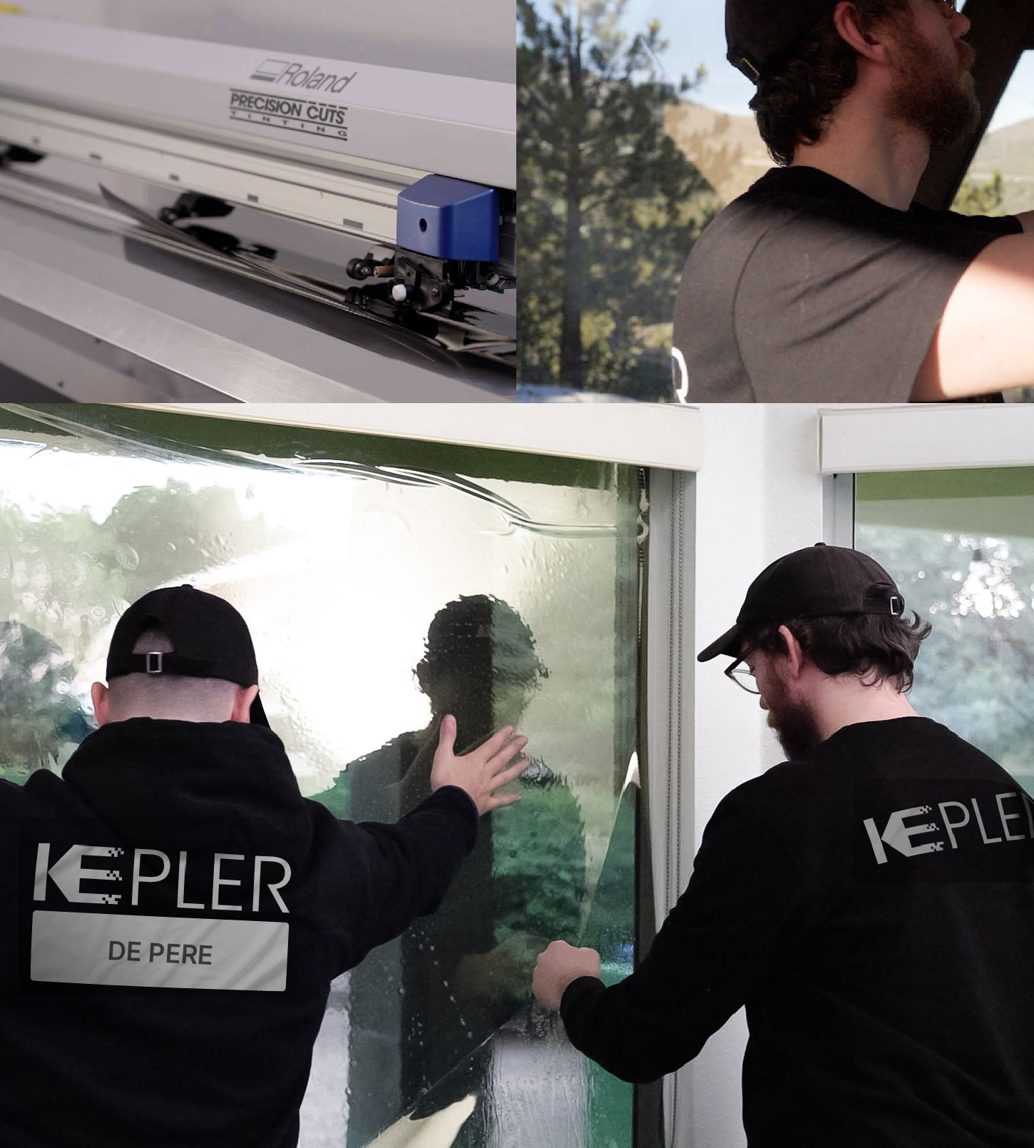 Expert Technician Installing Advanced Window Tint to Home in De Pere