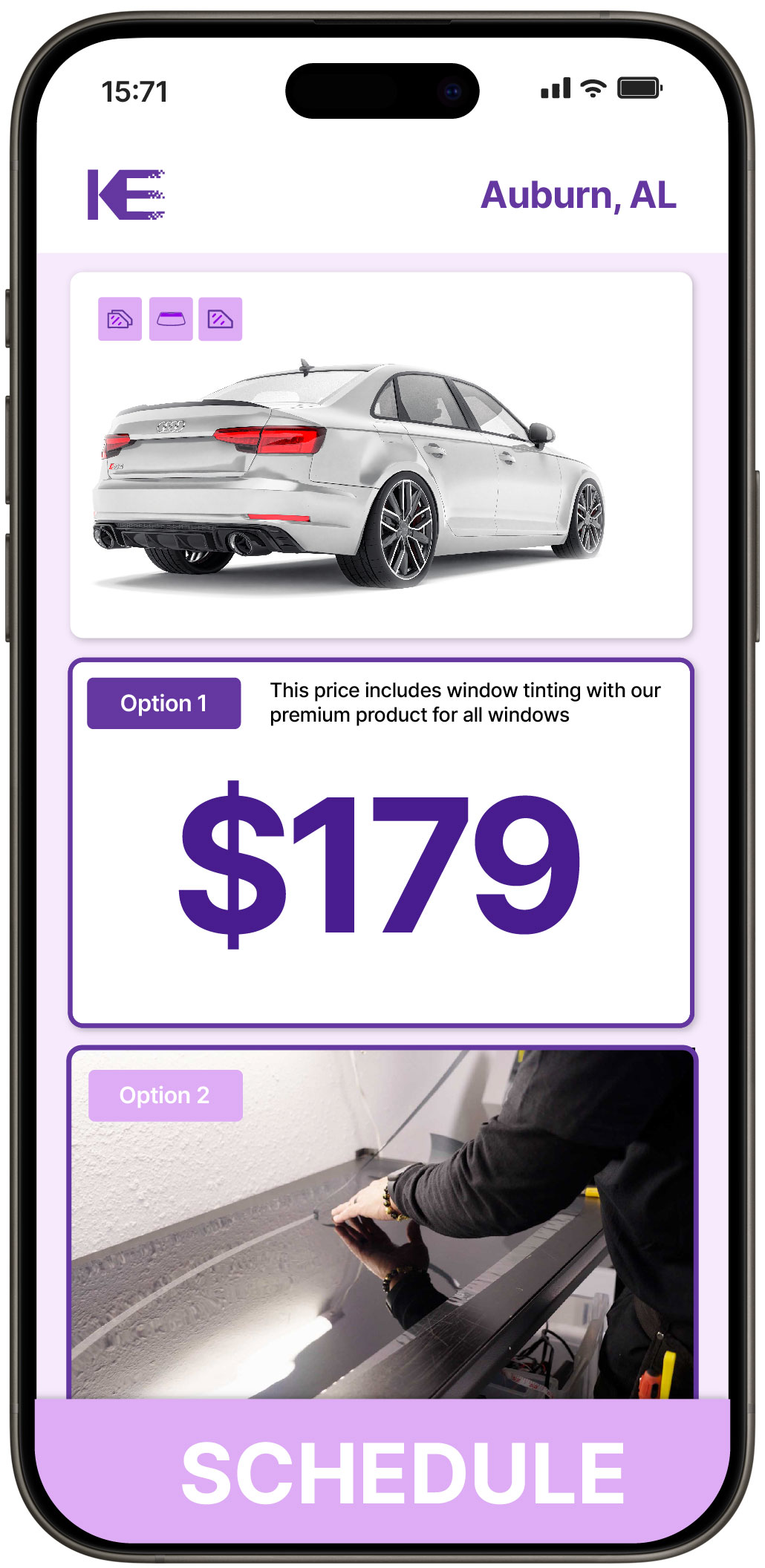 View Competitive Car Window Tinting Rates in Auburn, Alabama