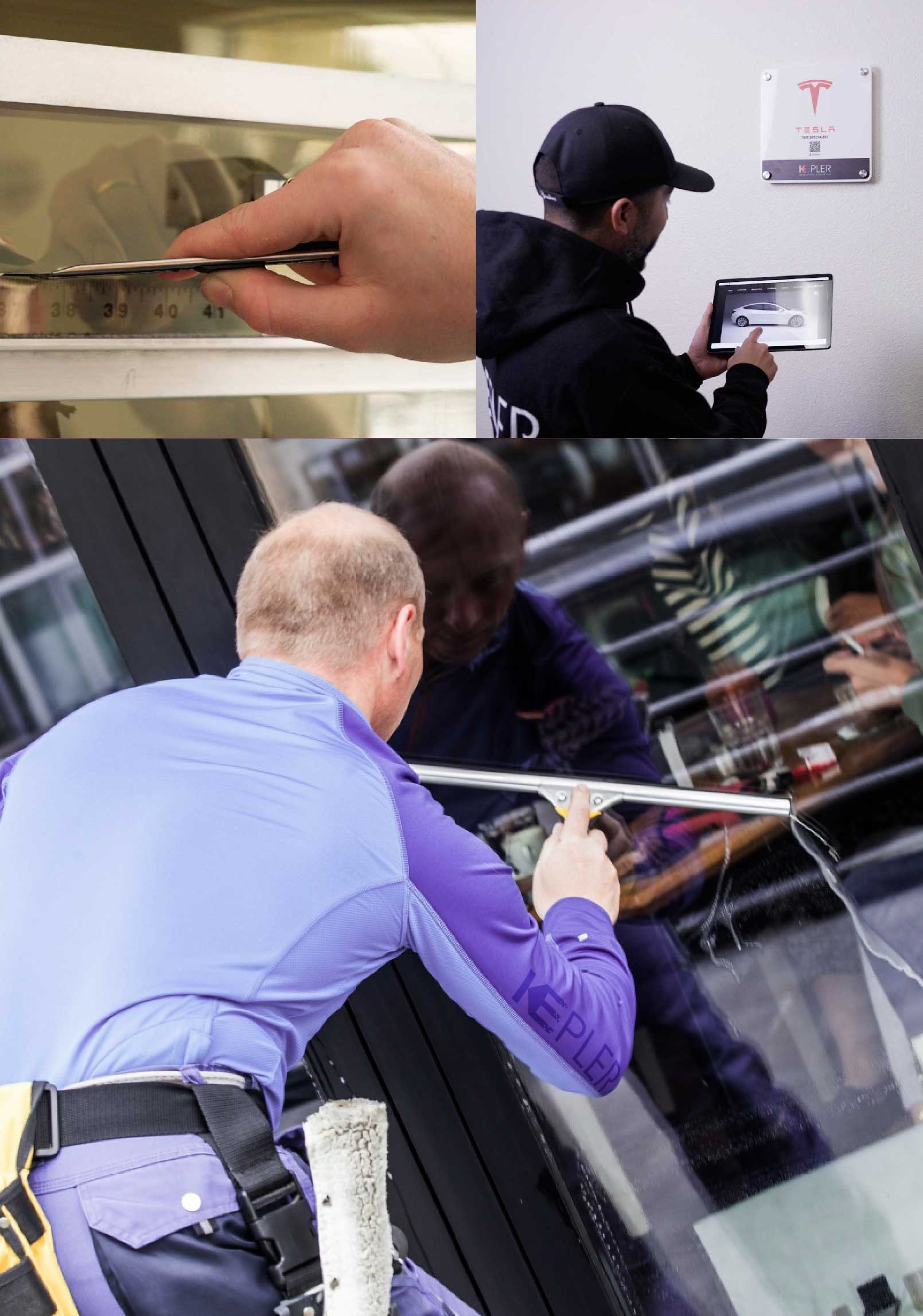 Kepler Expert Applying Anti-Graffiti Window Film to a Huntsville Shop Front