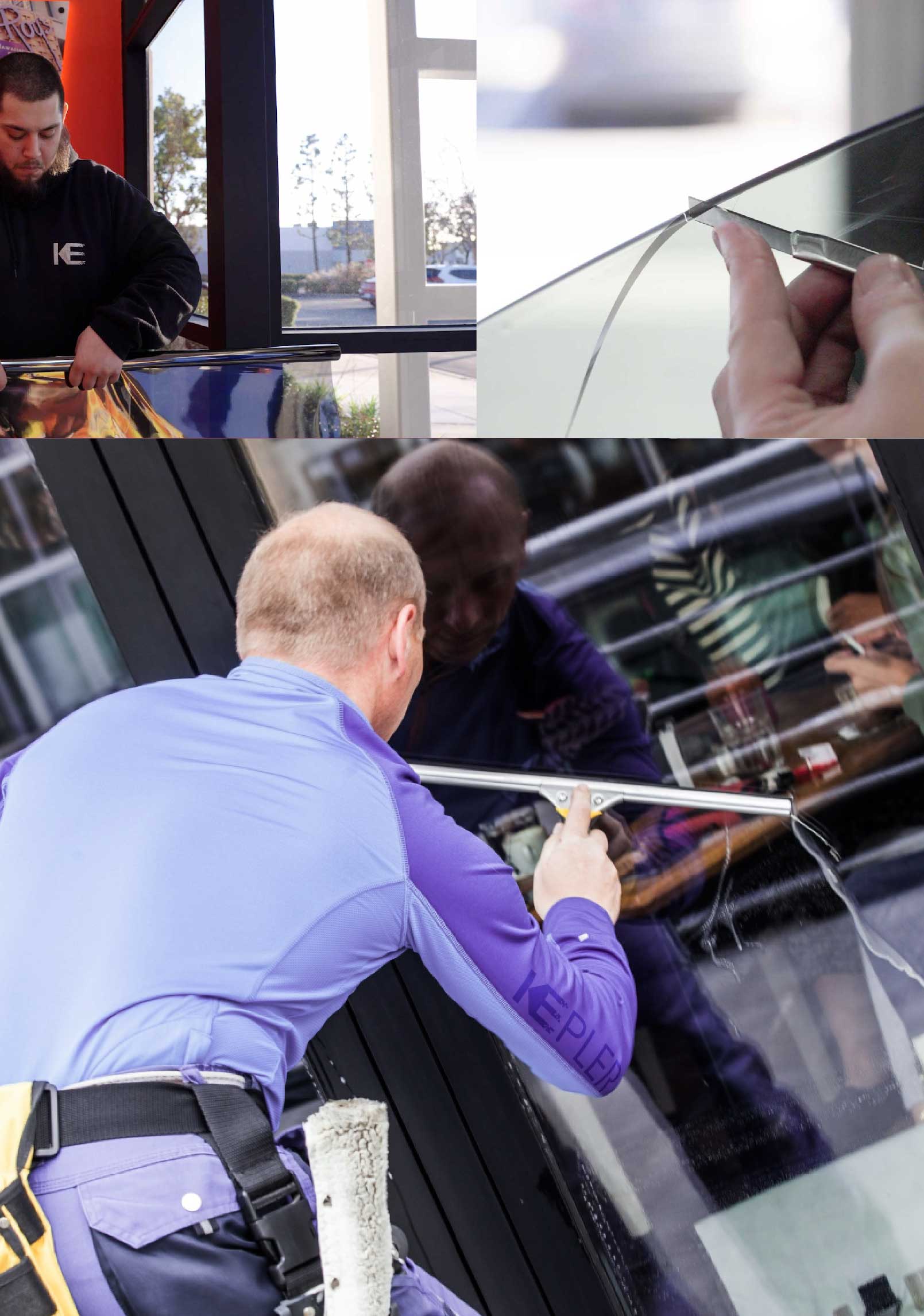 Kepler Expert Applying Anti-Graffiti Window Film to a Yucca Valley Shop Front