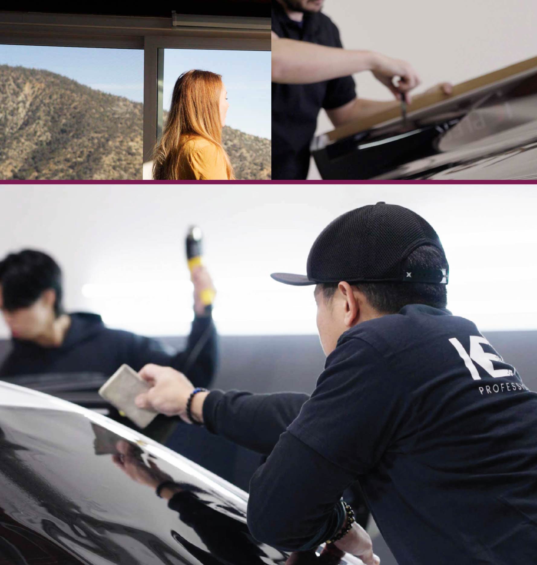 Car Window Tinting Specialists at Work in Maine