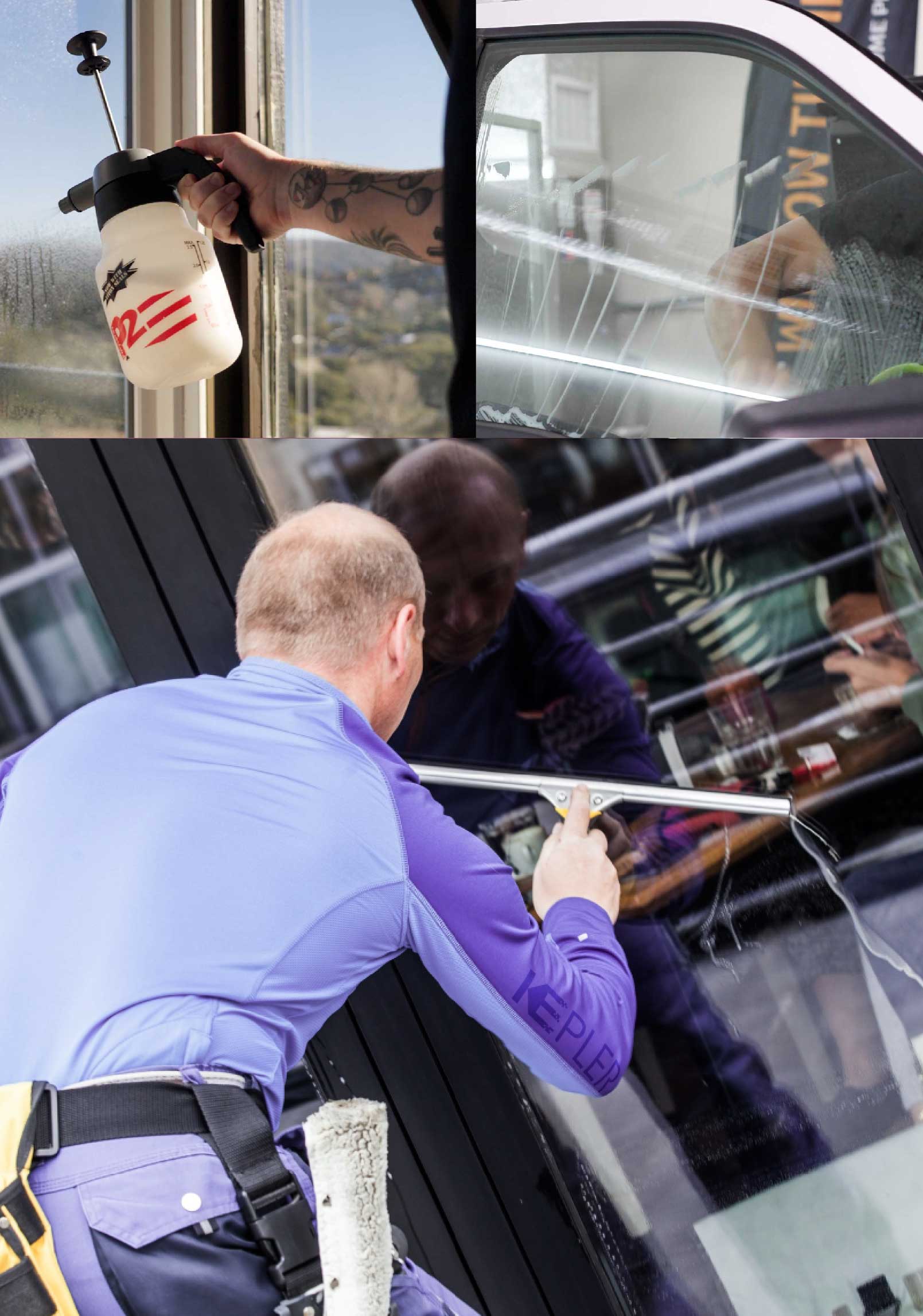 Kepler Skilled Applying Anti-Graffiti Window Film to a Fort Leonard Wood Shop Front