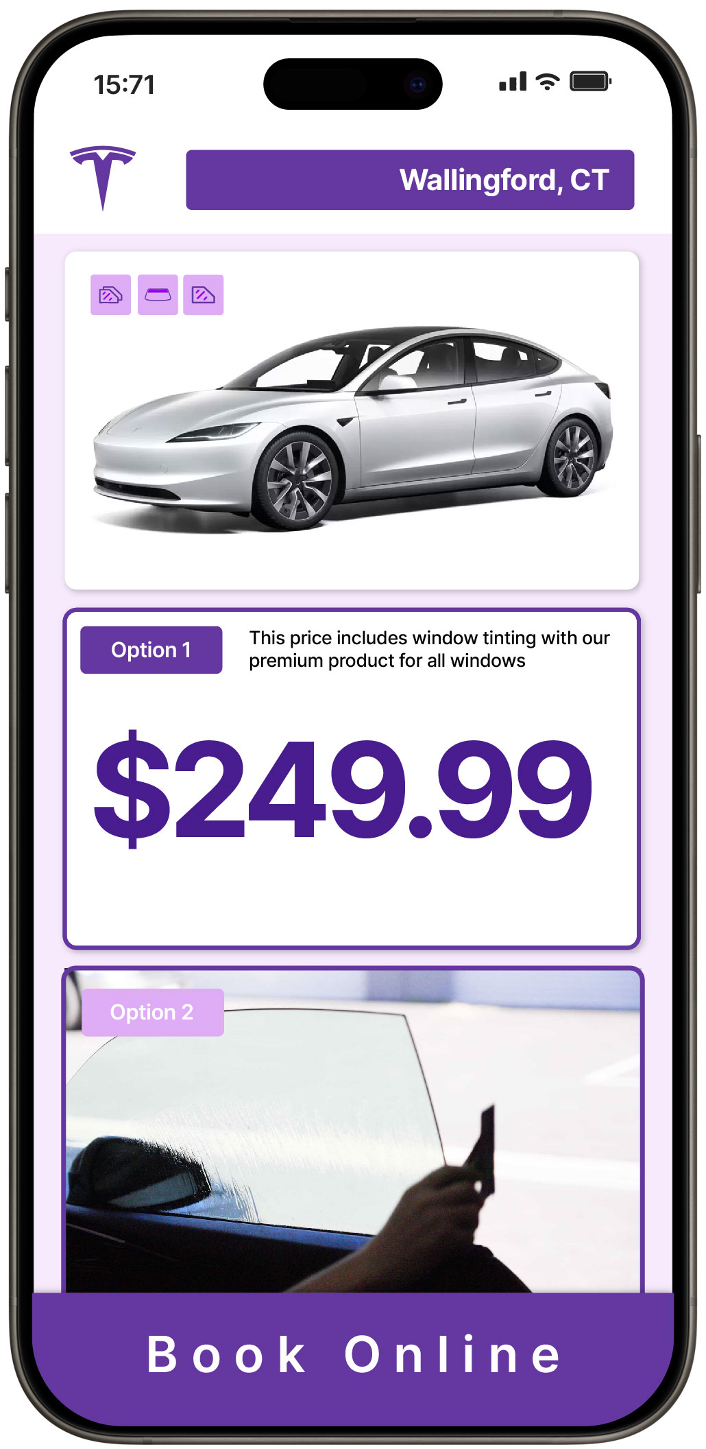 View Reasonable Tesla Window Tinting Costs in Wallingford, Connecticut