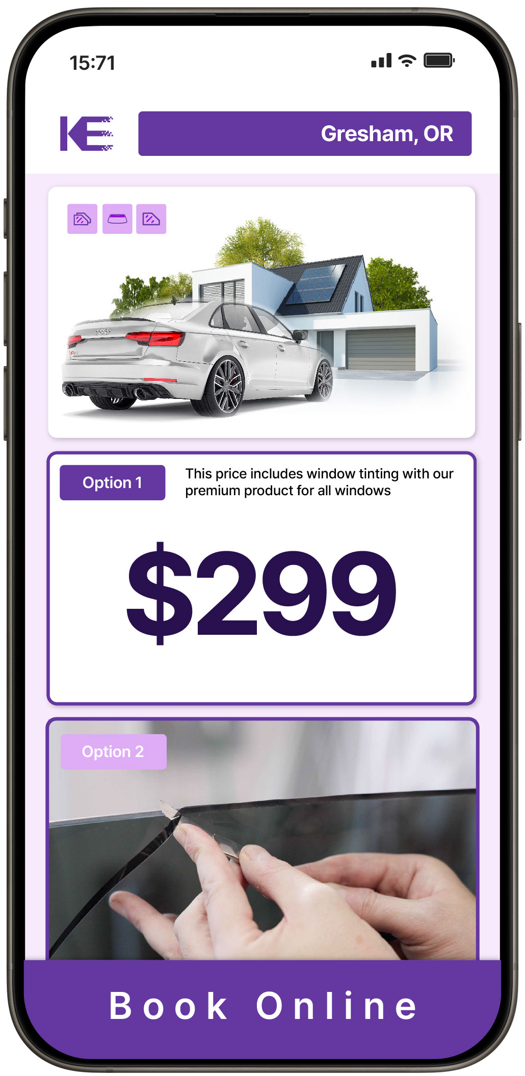 View Reasonable Tesla Window Tinting Prices in Newberg, Oregon