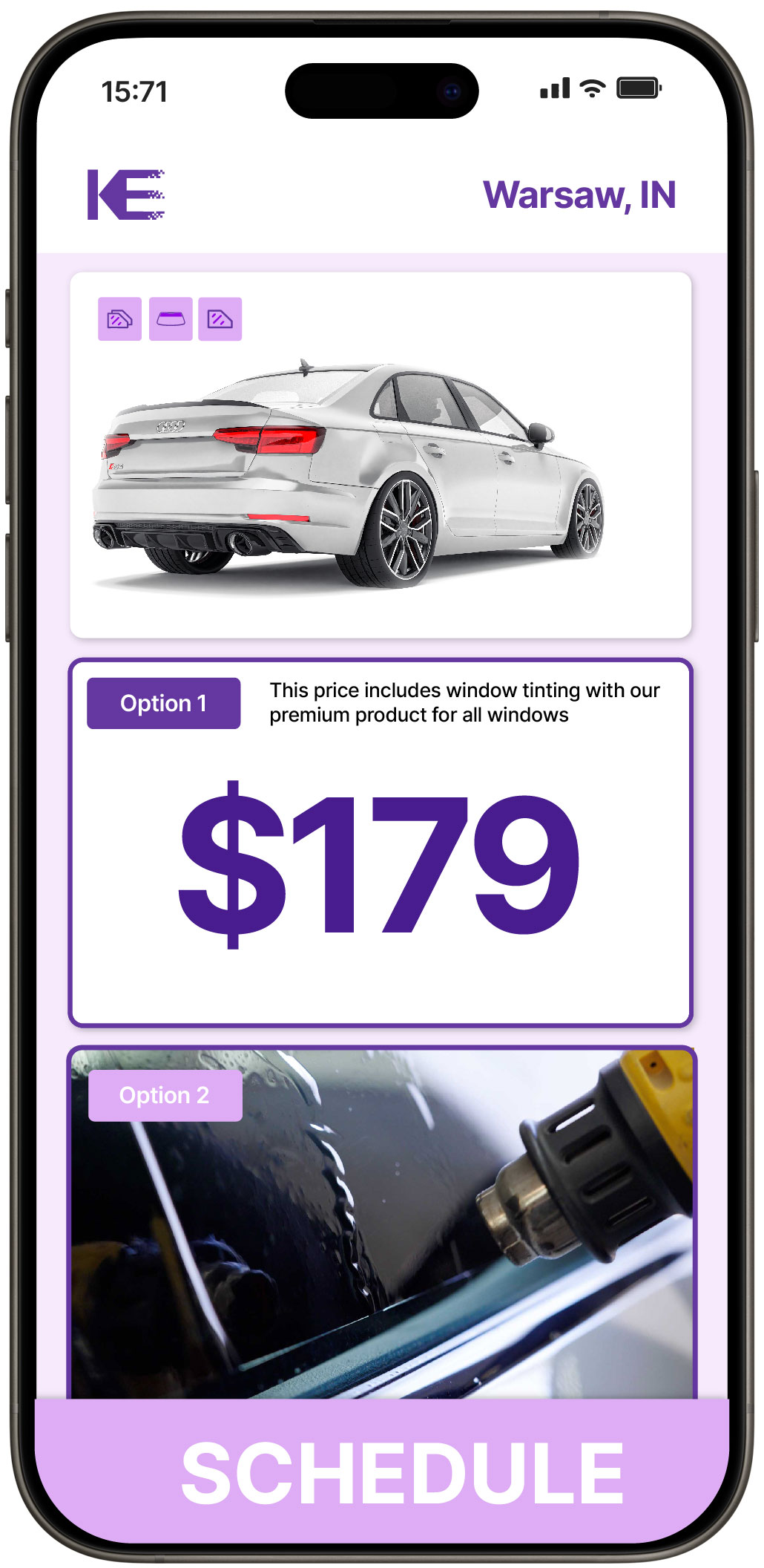 View Competitive Car Window Tinting Rates in Warsaw, Indiana