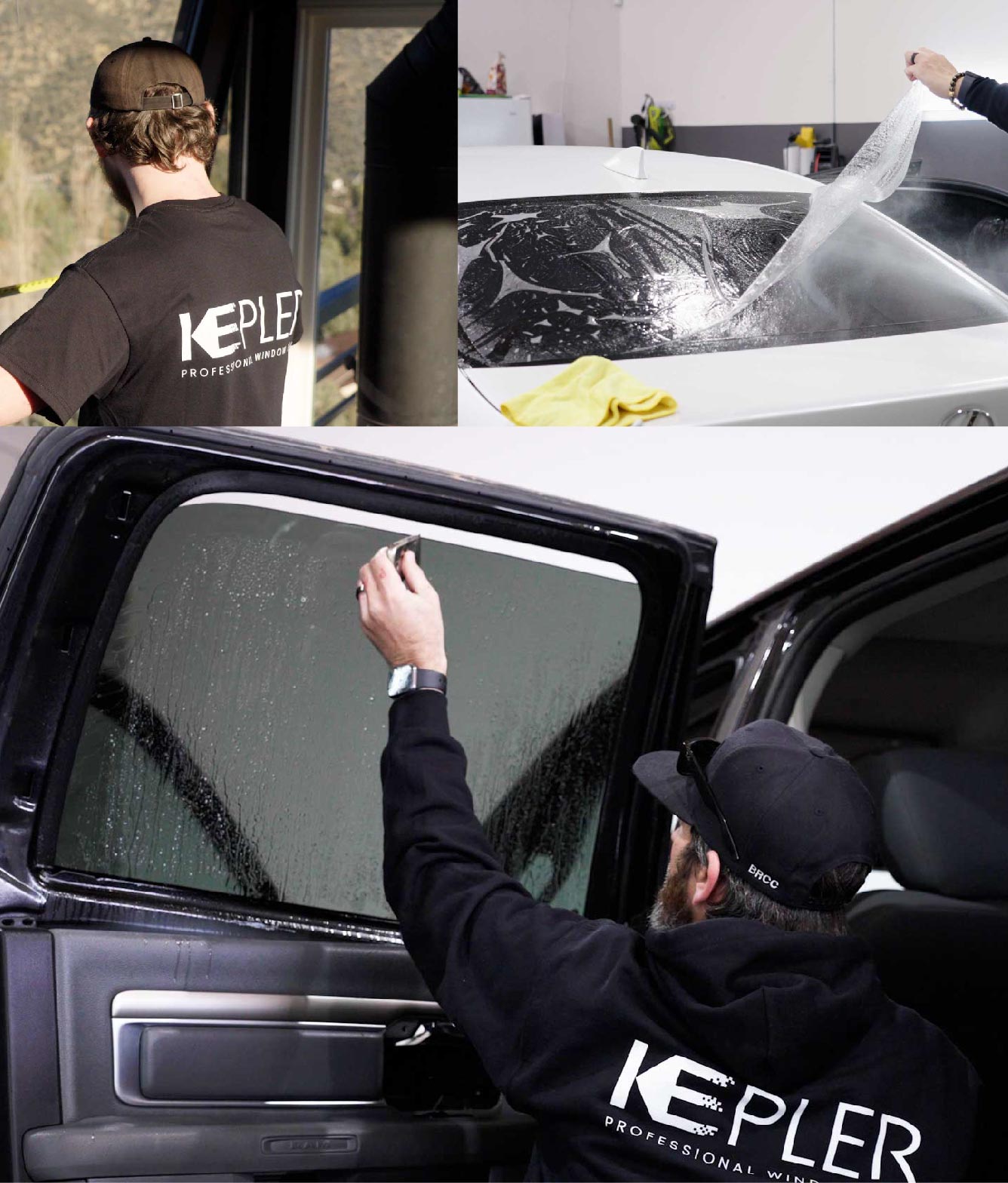 Kepler Window Tinting Specialists at Work in North Easton, Massachusetts
