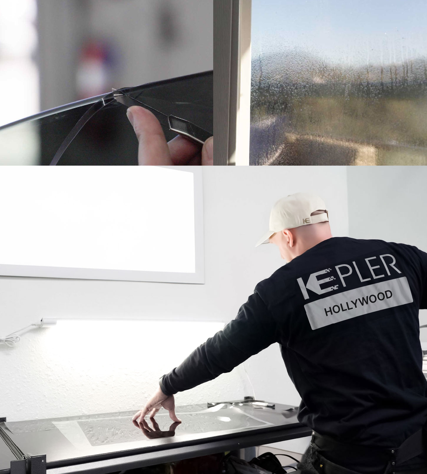 Window Tinting Specialist Cutting Film in Hollywood, Florida