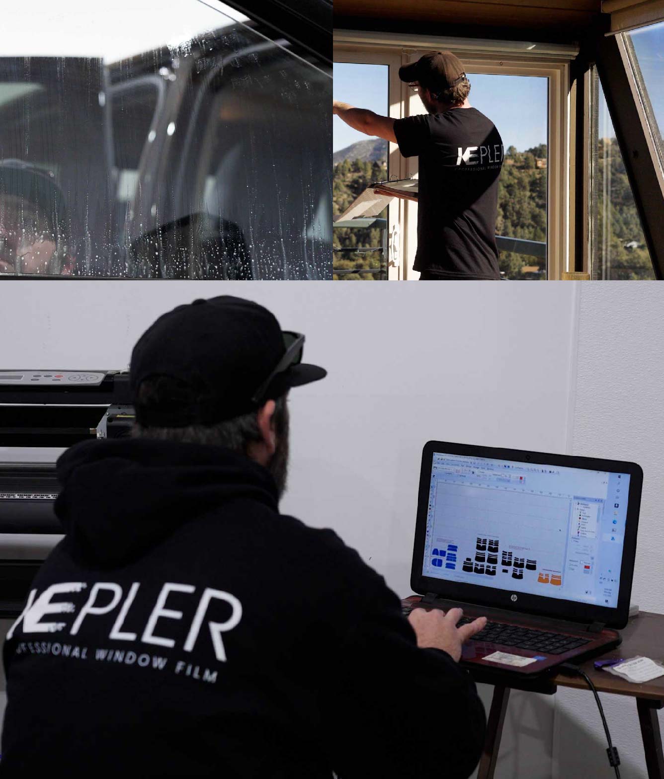 Ceramic Window Tinting Expert Cutting Film in San Jacinto, California