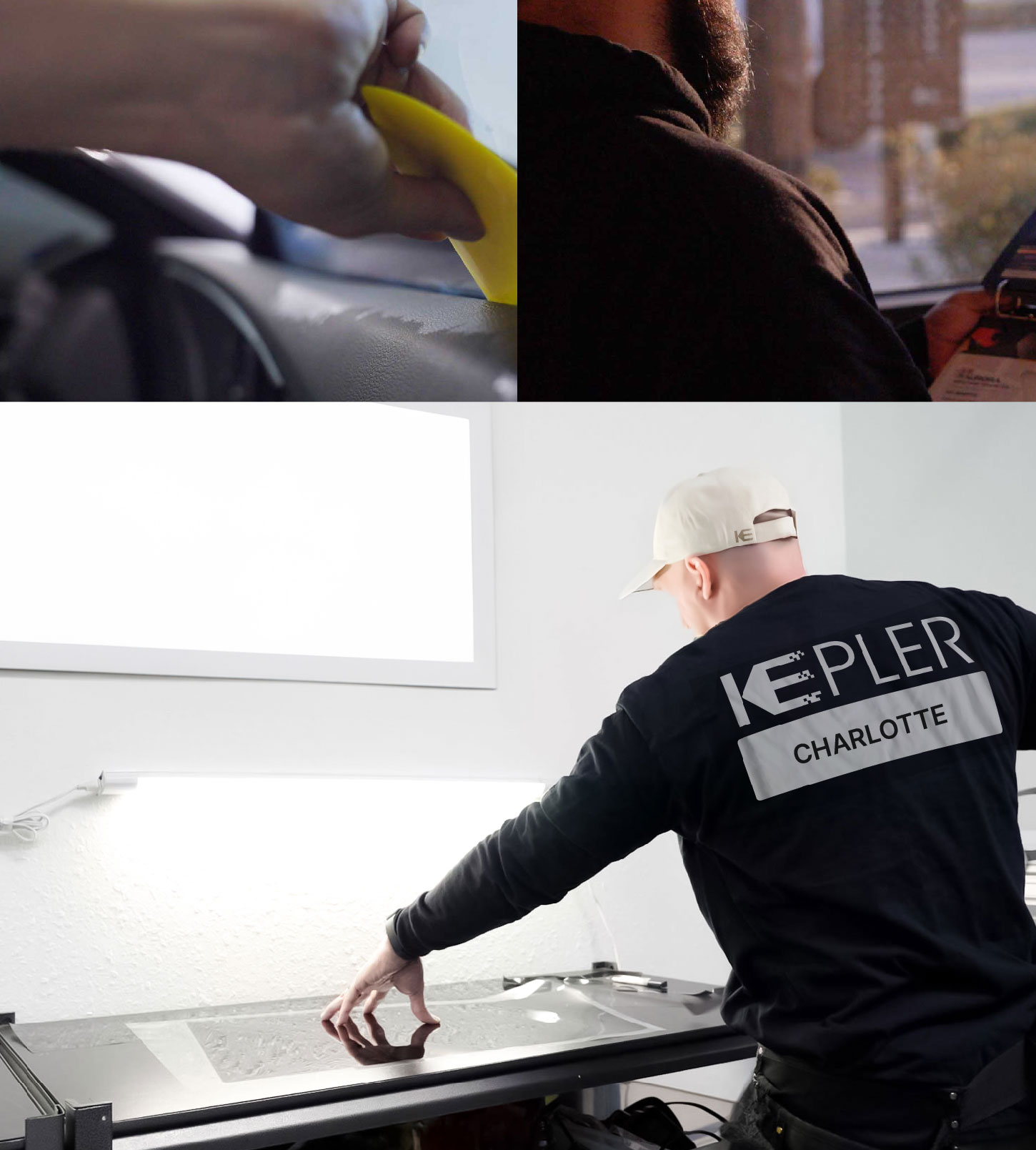 Window Tinting Specialist Cutting Film in Charlotte, North Carolina