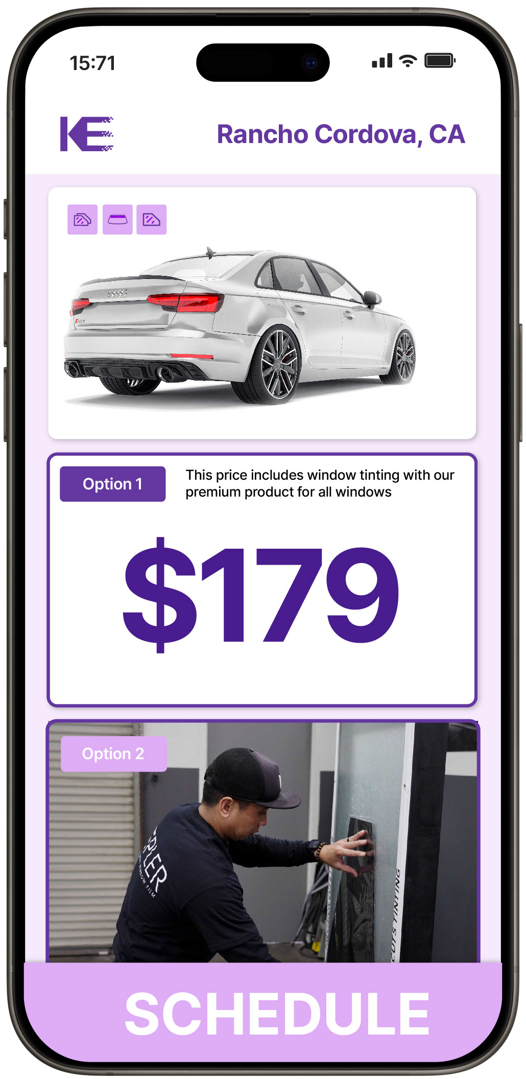 View Competitive Car Window Tinting Prices in Rancho Cordova, California