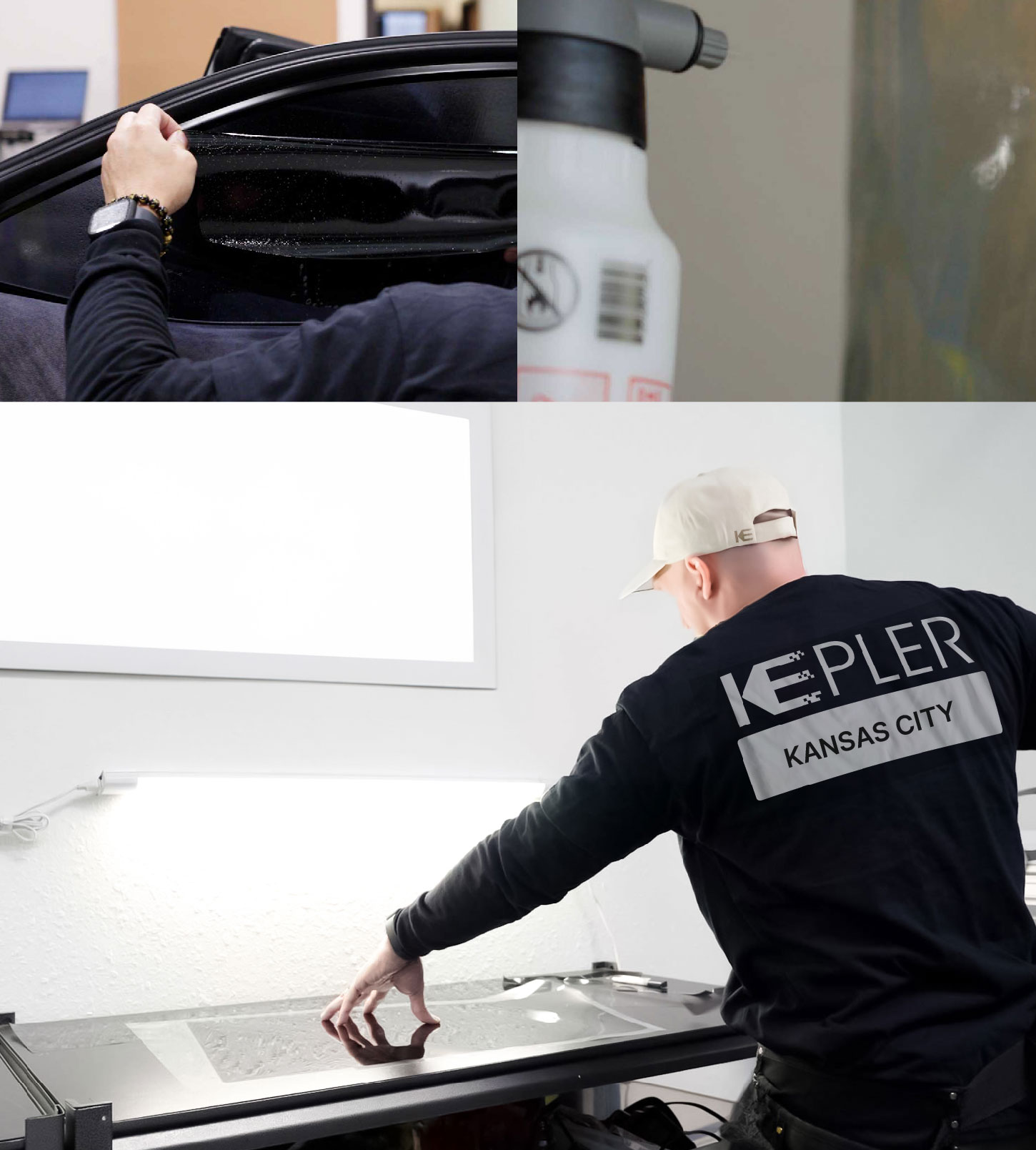 Window Tinting Specialist Cutting Film in Kansas City, Kansas