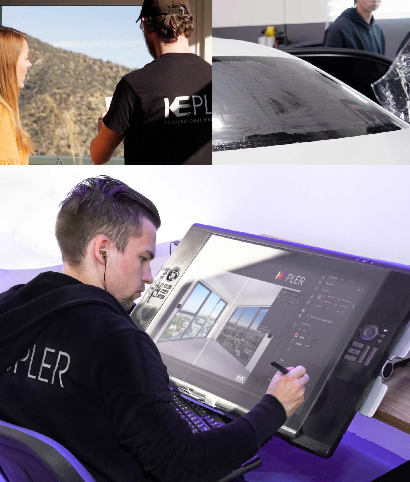 Kepler Specialist Performing Commercial Window Tinting in Mustang Mustang