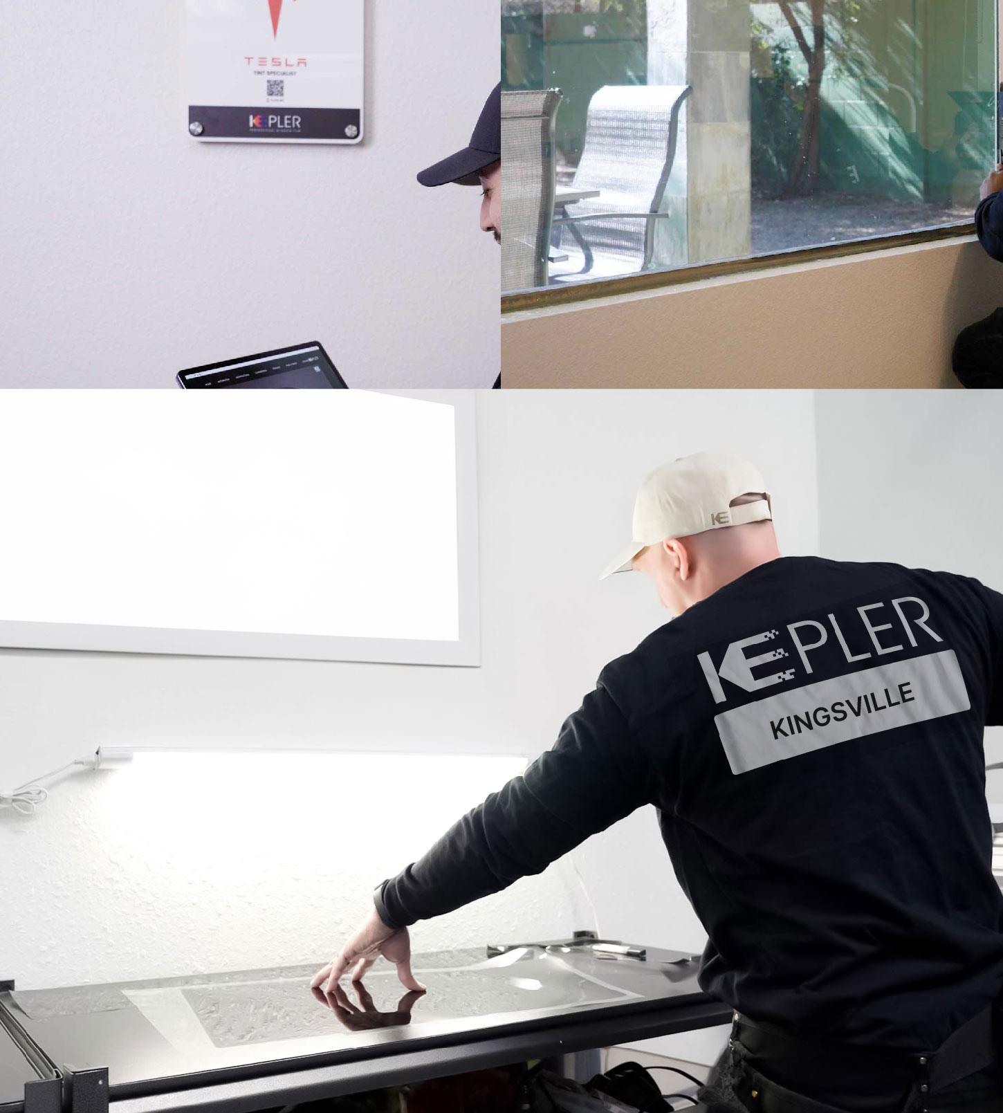 Window Tinting Specialist Cutting Film in Kingsville, Texas