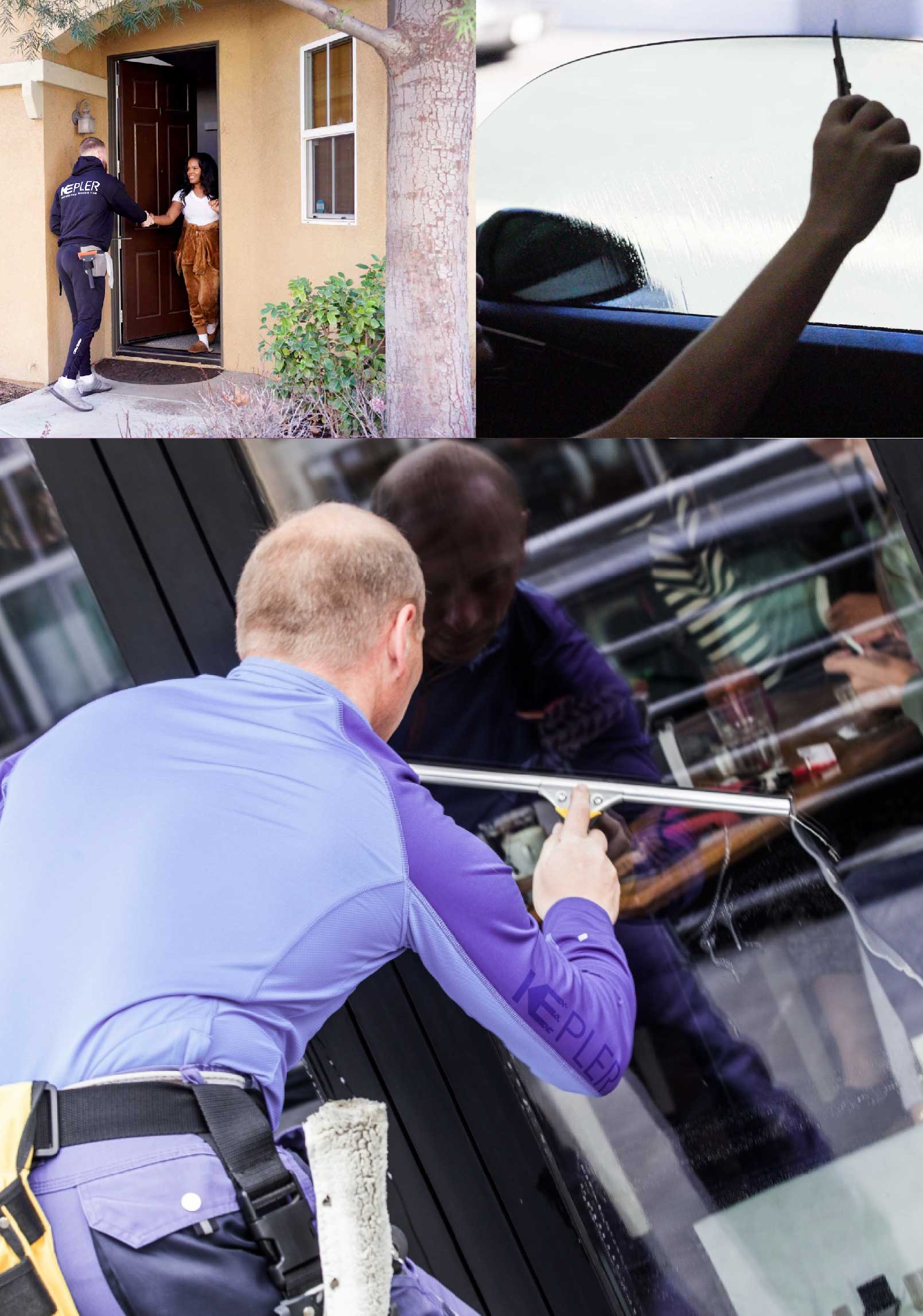 Kepler Expert Applying Anti-Graffiti Window Film to a Sebastian Shop Front