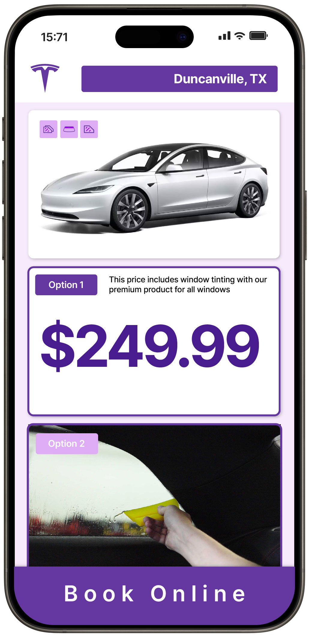 View Affordable Tesla Window Tinting Prices in Duncanville, Texas