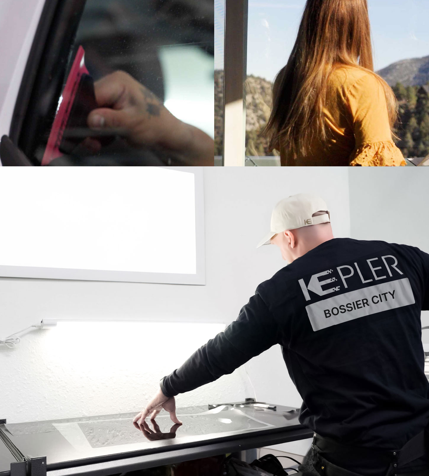 Window Tinting Specialist Cutting Film in Bossier City, Louisiana