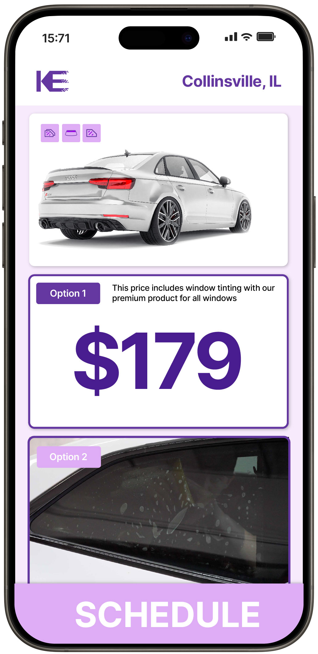 View Competitive Car Window Tinting Prices in Collinsville, Illinois