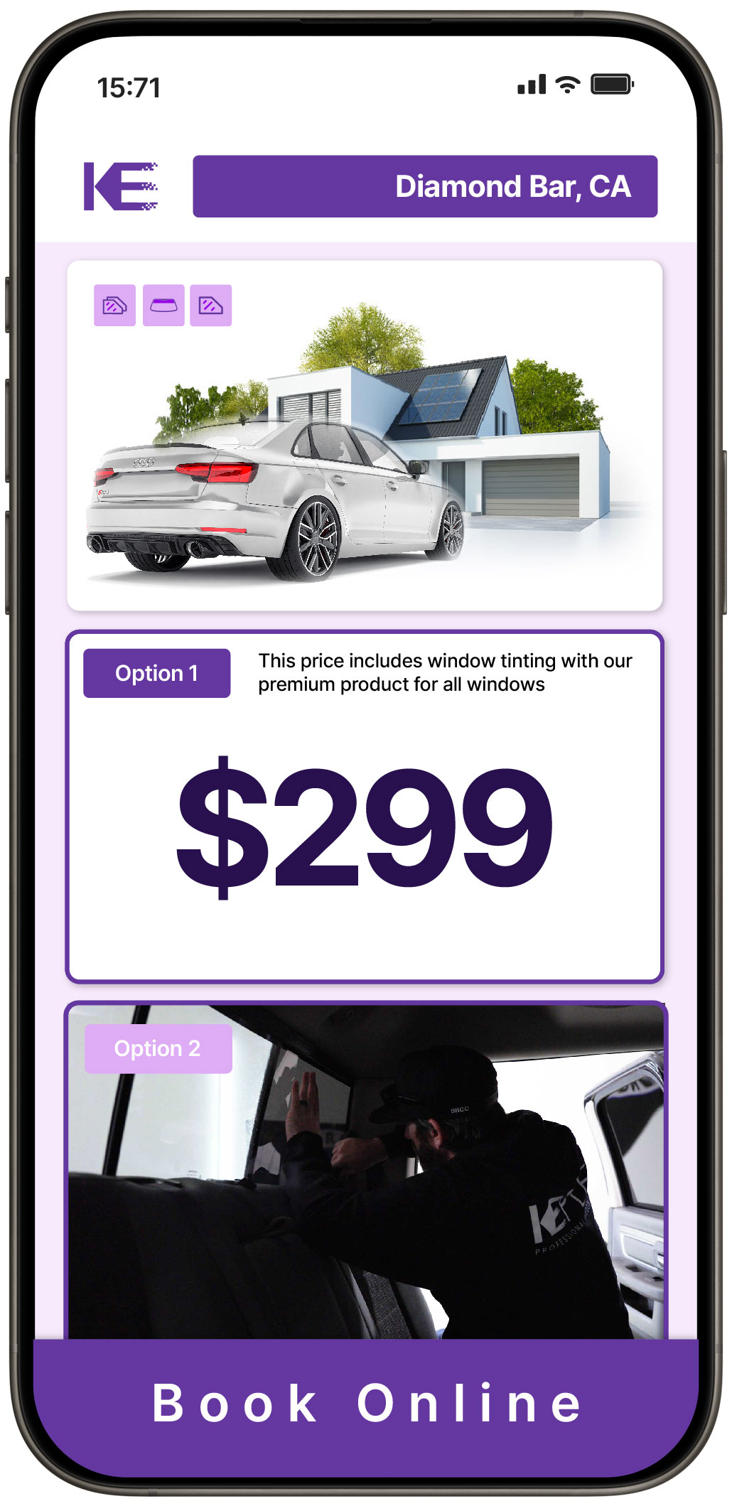 View Affordable Tesla Window Tinting Prices in Belmont, California