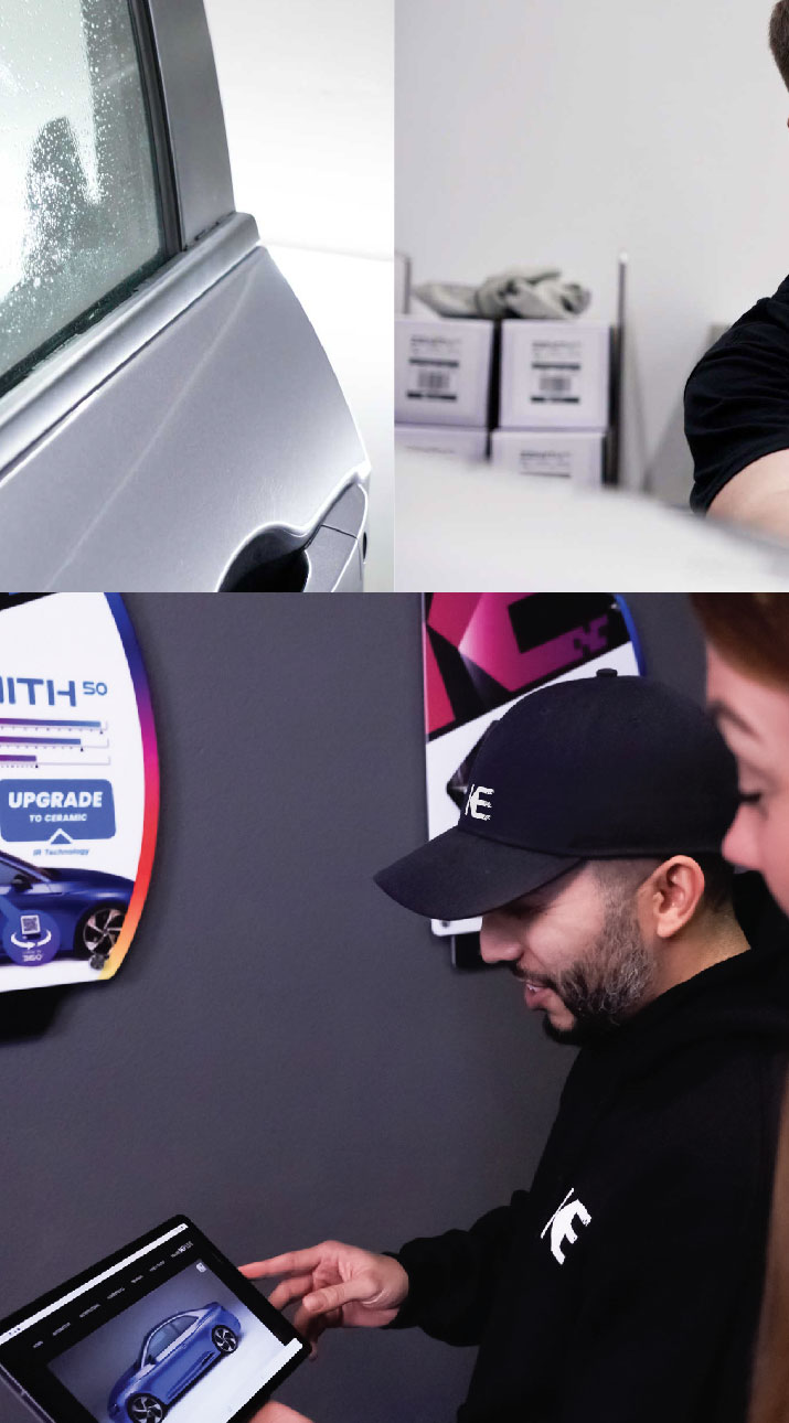 Kepler Dealer Showing Car Window Film Options to Customer in Dover, New Jersey