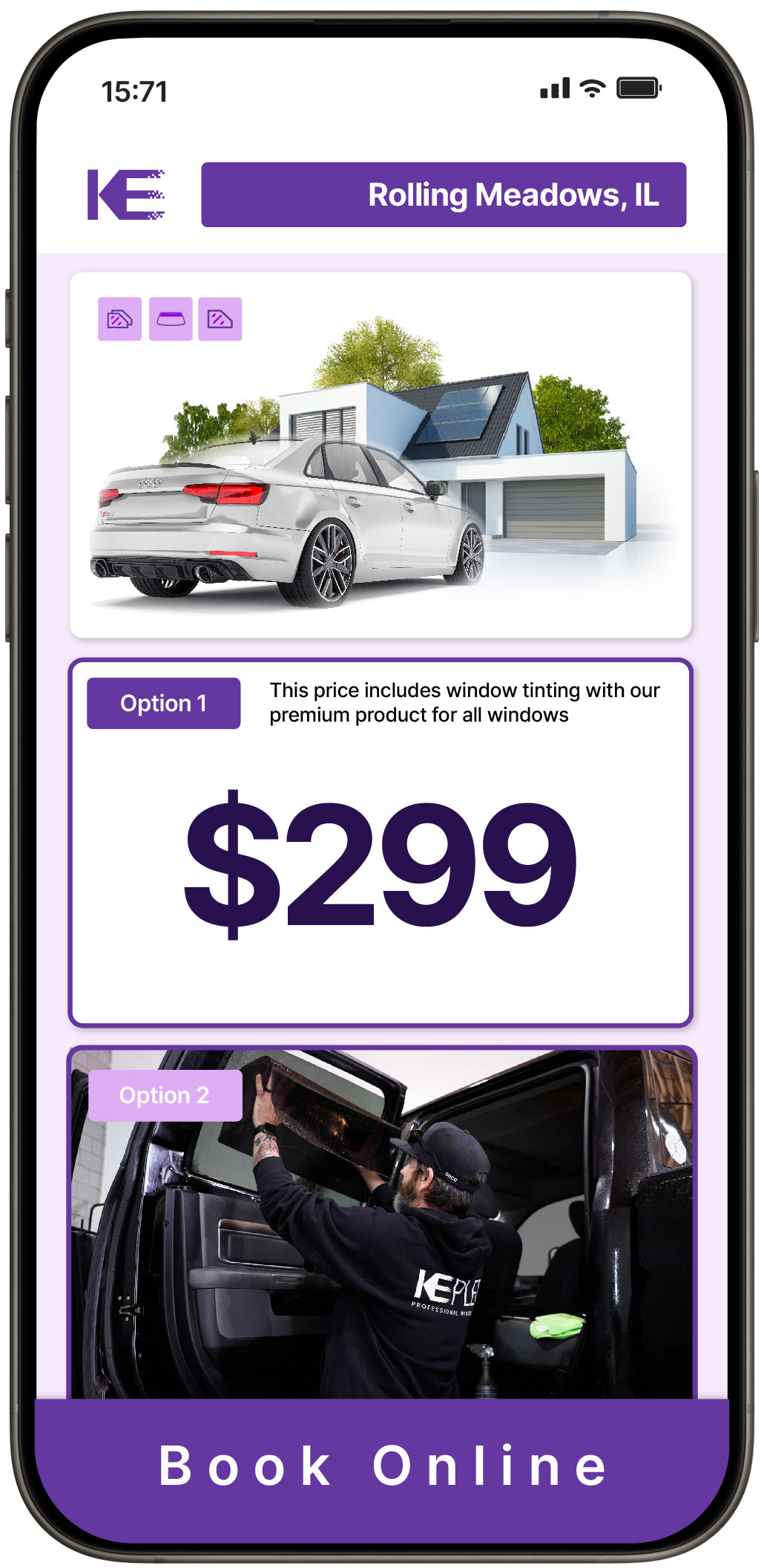 View Affordable Tesla Window Tinting Prices in Crystal Lake, Illinois