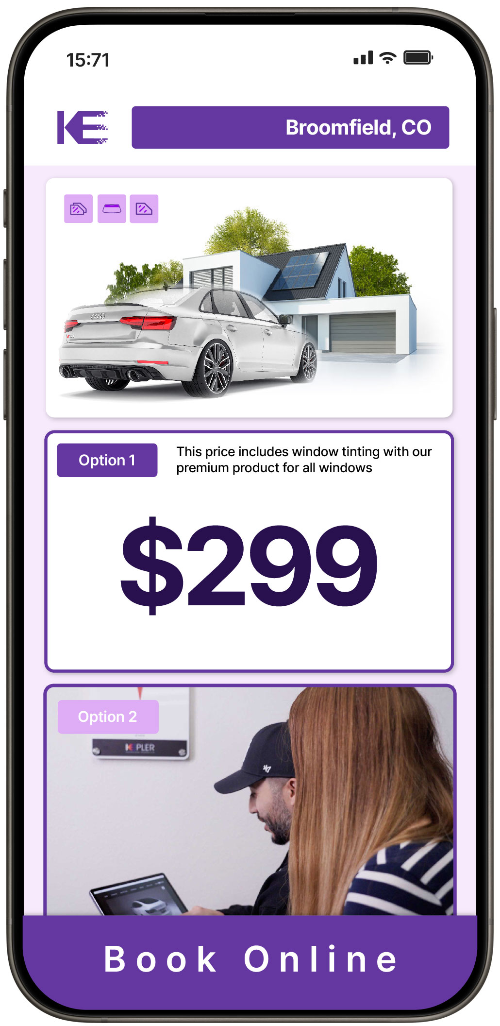View Competitive Tesla Window Tinting Rates in Denver, Colorado