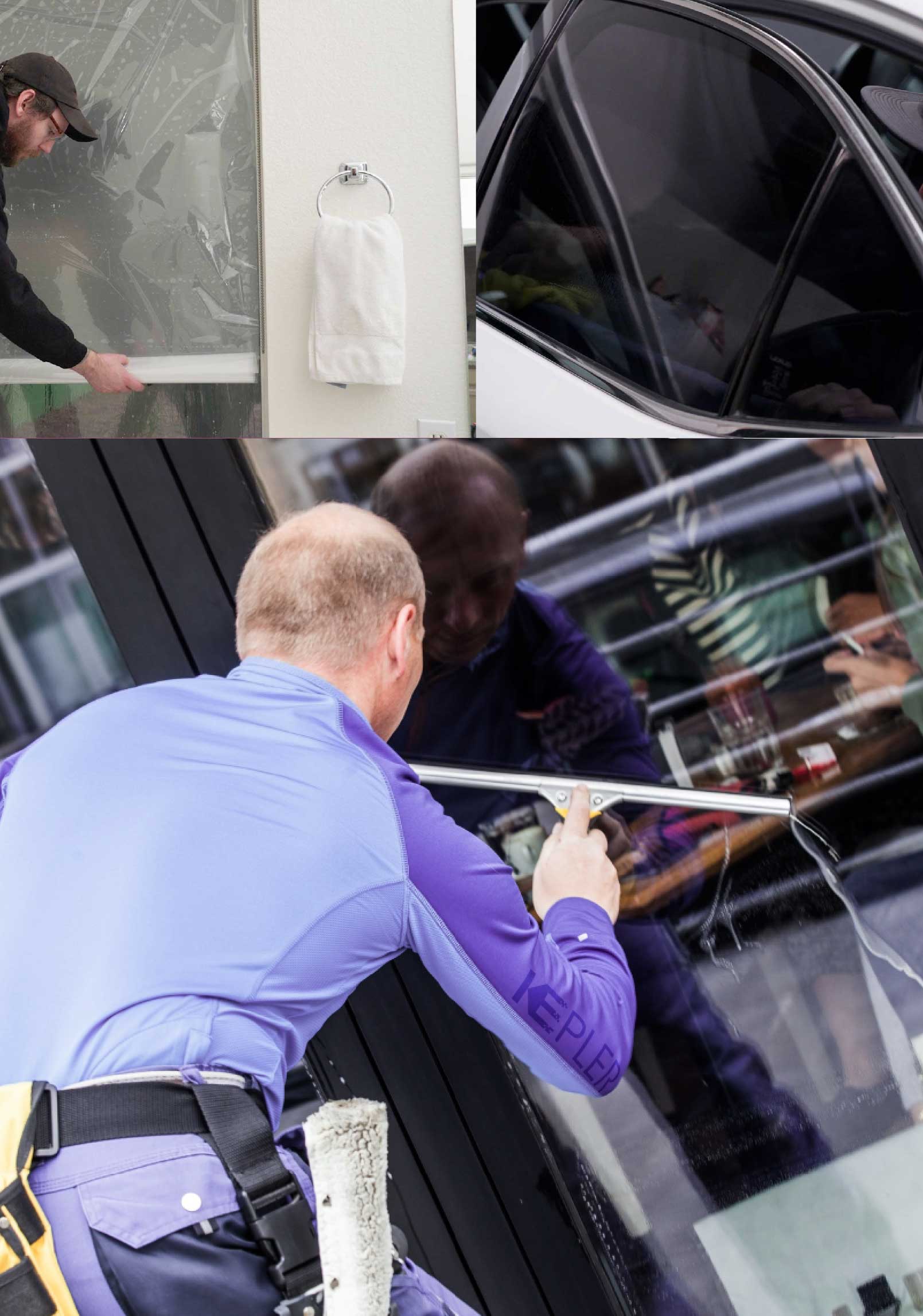 Kepler Expert Applying Anti-Graffiti Window Film to a Alton Shop Front