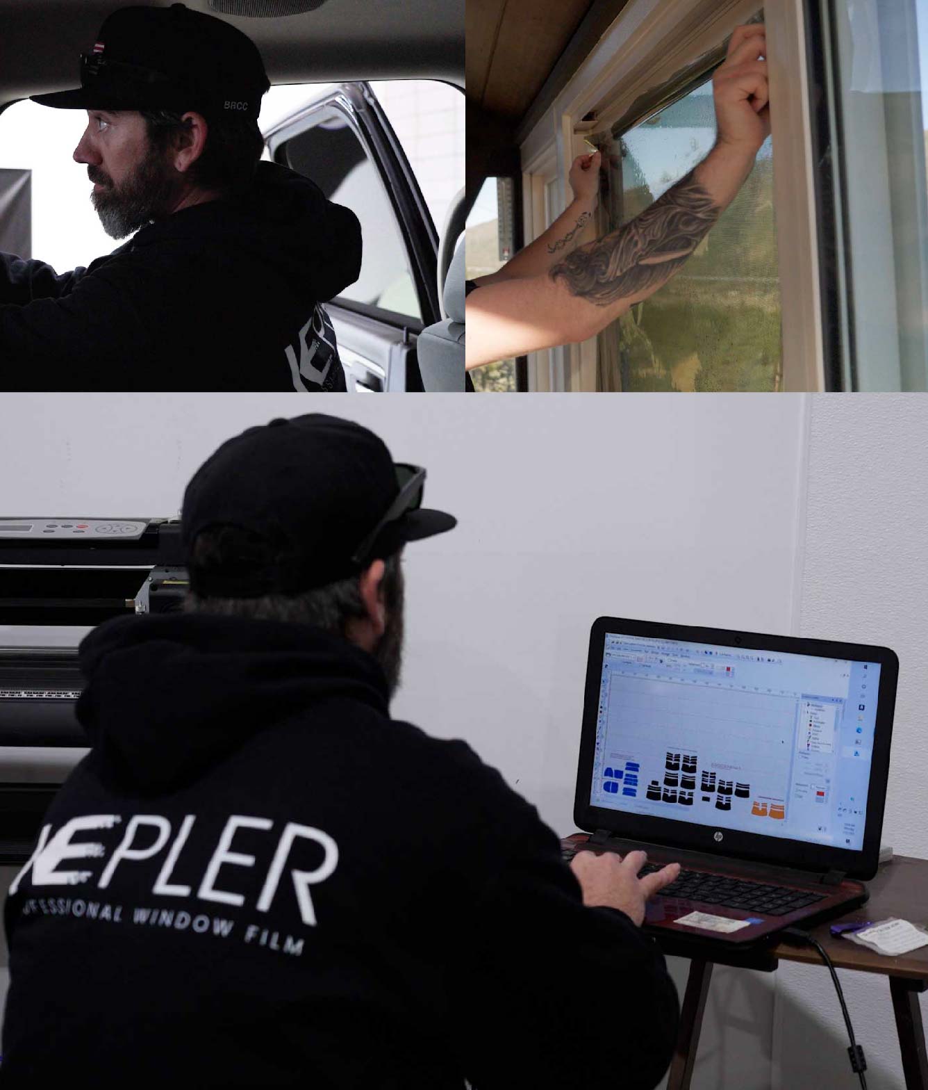 Ceramic Window Tinting Expert Cutting Film in Griffin, Georgia