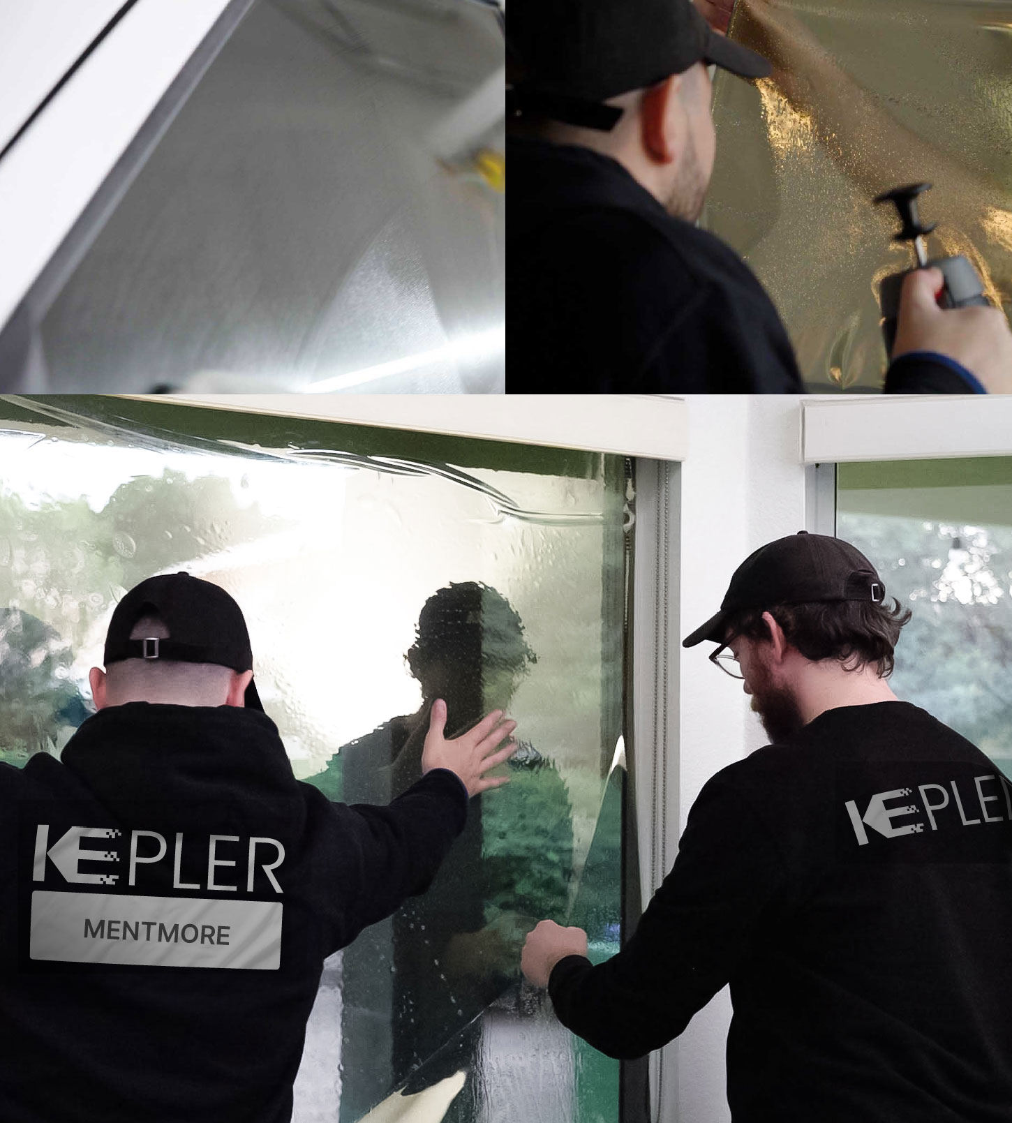Kepler Technician Fitting Ceramic Window Tint to Home in Mentmore