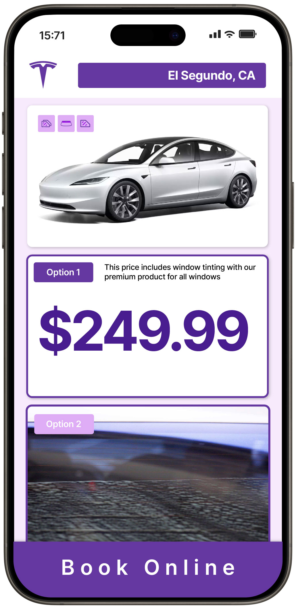 View Reasonable Tesla Window Tinting Rates in El Segundo, California