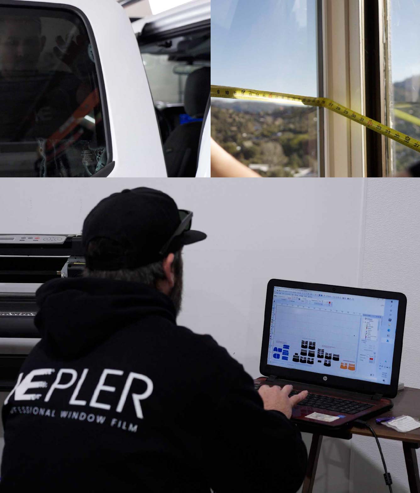 Ceramic Window Tinting Expert Cutting Film in North Las Vegas, Nevada