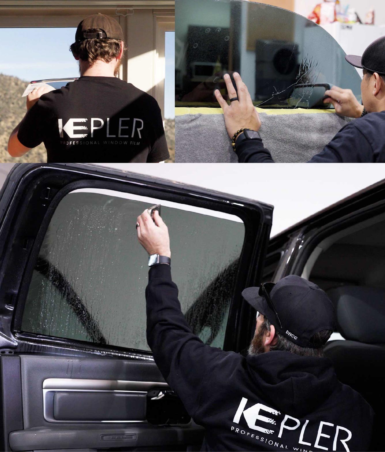 Kepler Window Tinting Specialists at Work in Tustin, California
