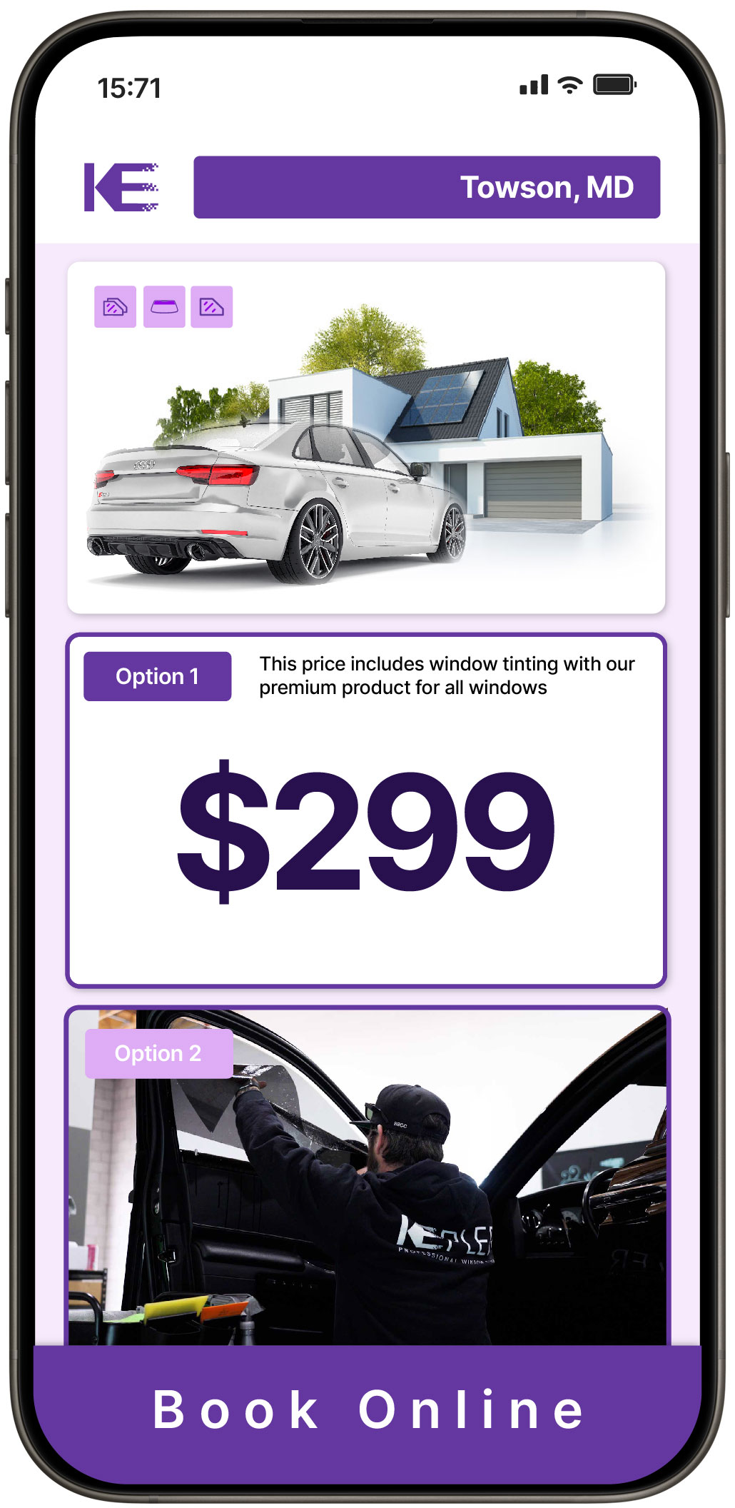 View Competitive Window Tinting Prices in Towson, Maryland
