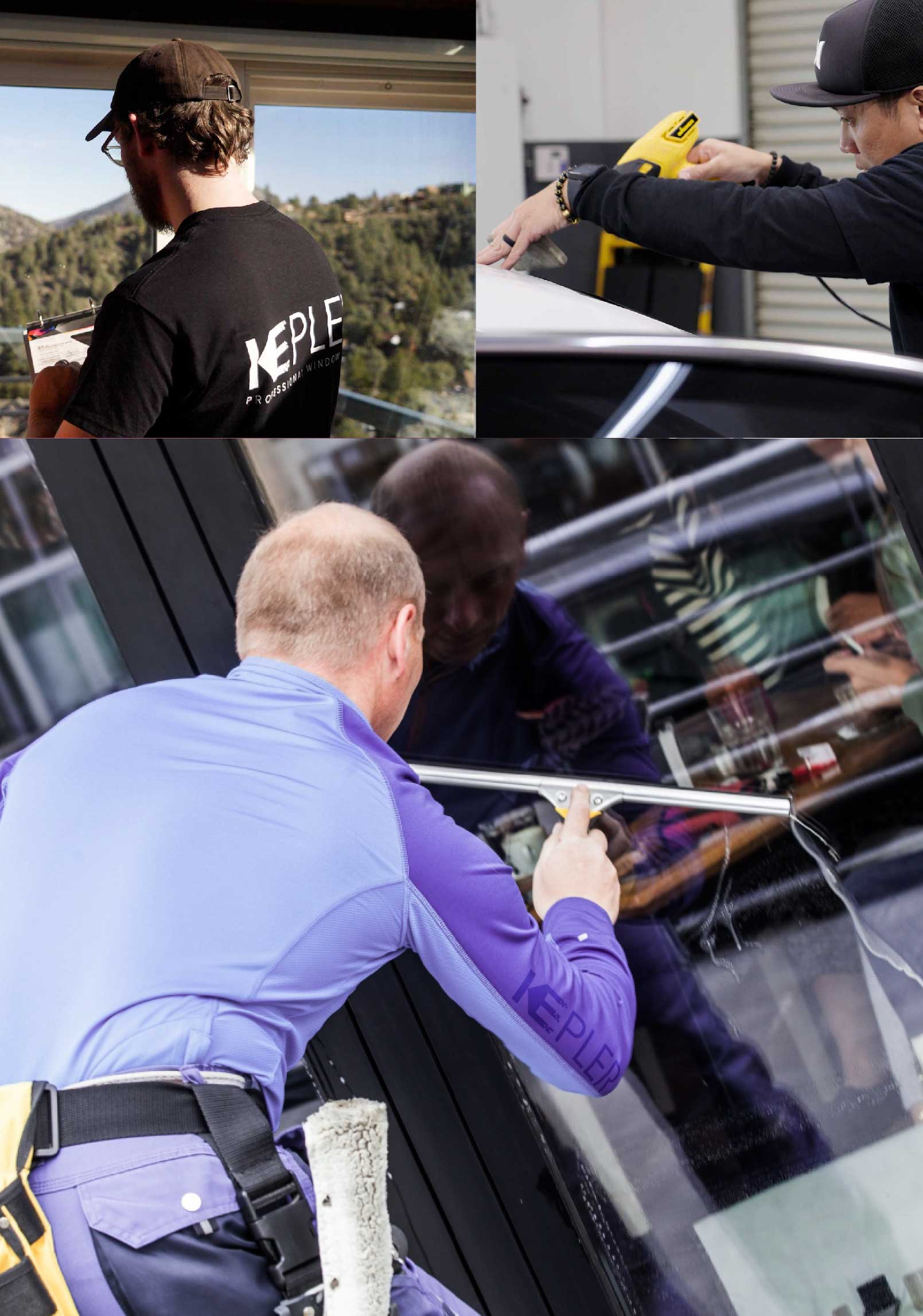 Kepler Expert Applying Anti-Graffiti Window Film to a Natick Shop Front