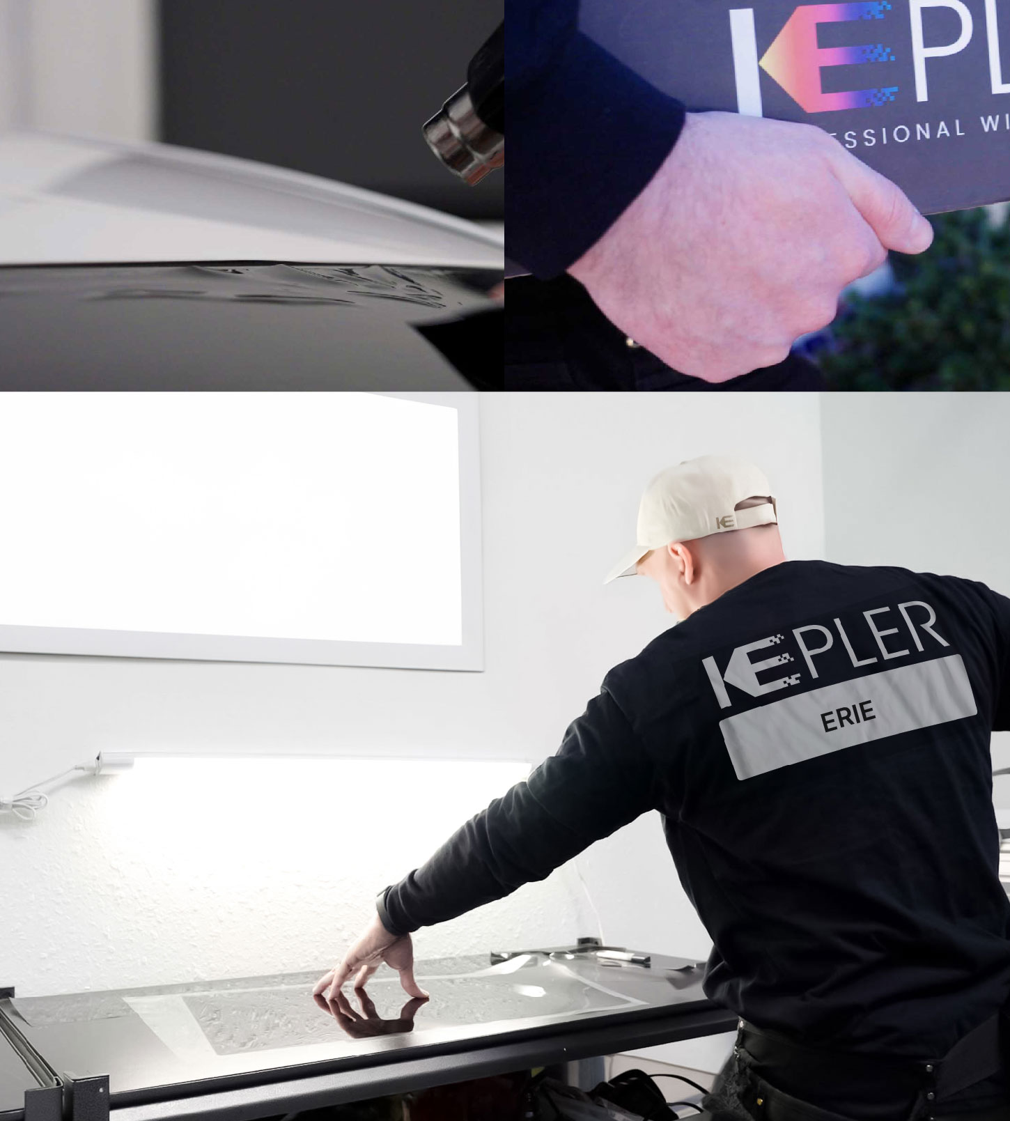 Window Tinting Specialist Cutting Film in Erie, Pennsylvania