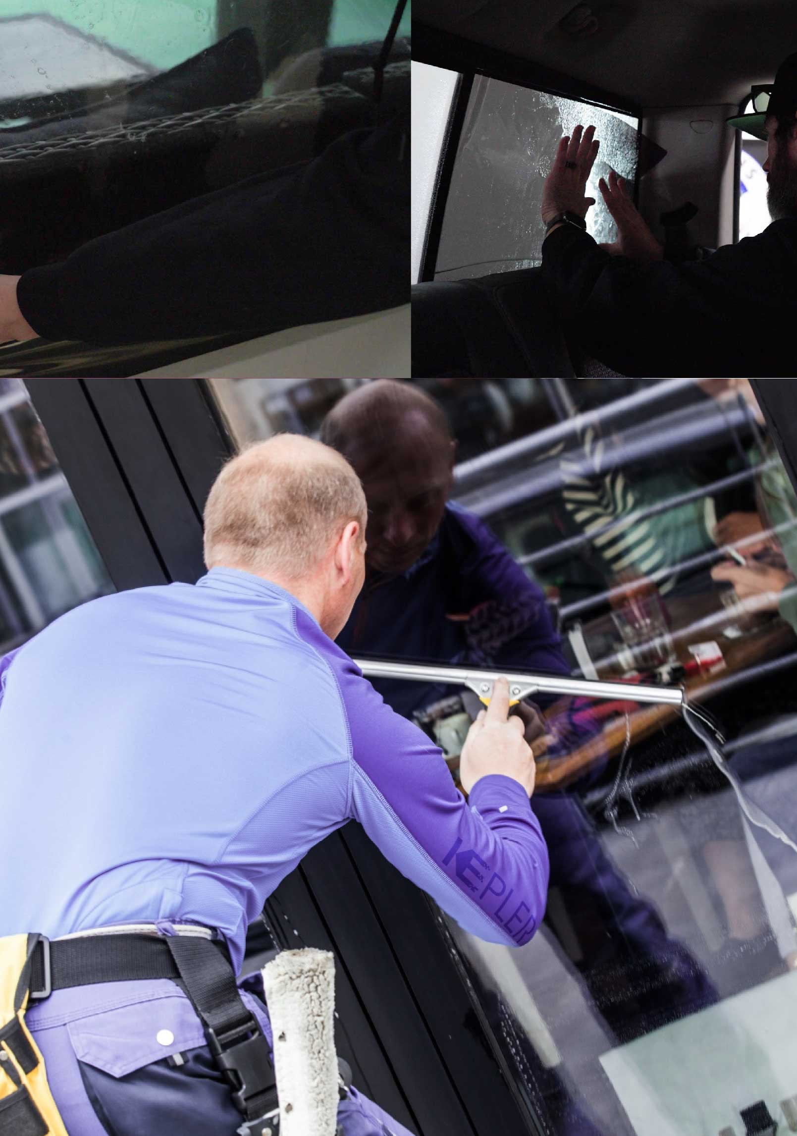 Kepler Expert Applying Anti-Graffiti Window Film to a Gilbert Shop Front