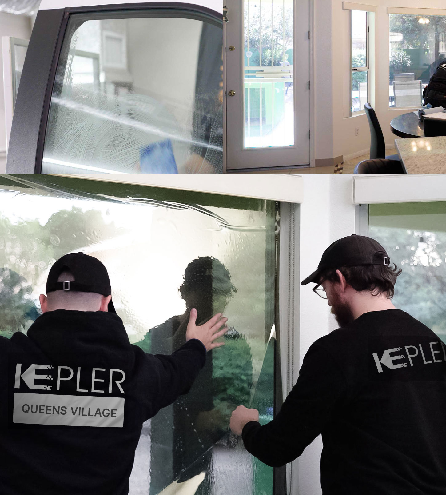 Kepler Technician Fitting Advanced Window Tint to Home in Queens Village